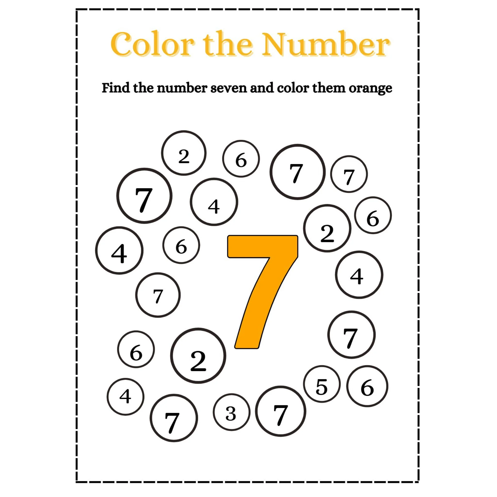 Color the Number Worksheets - Image 3