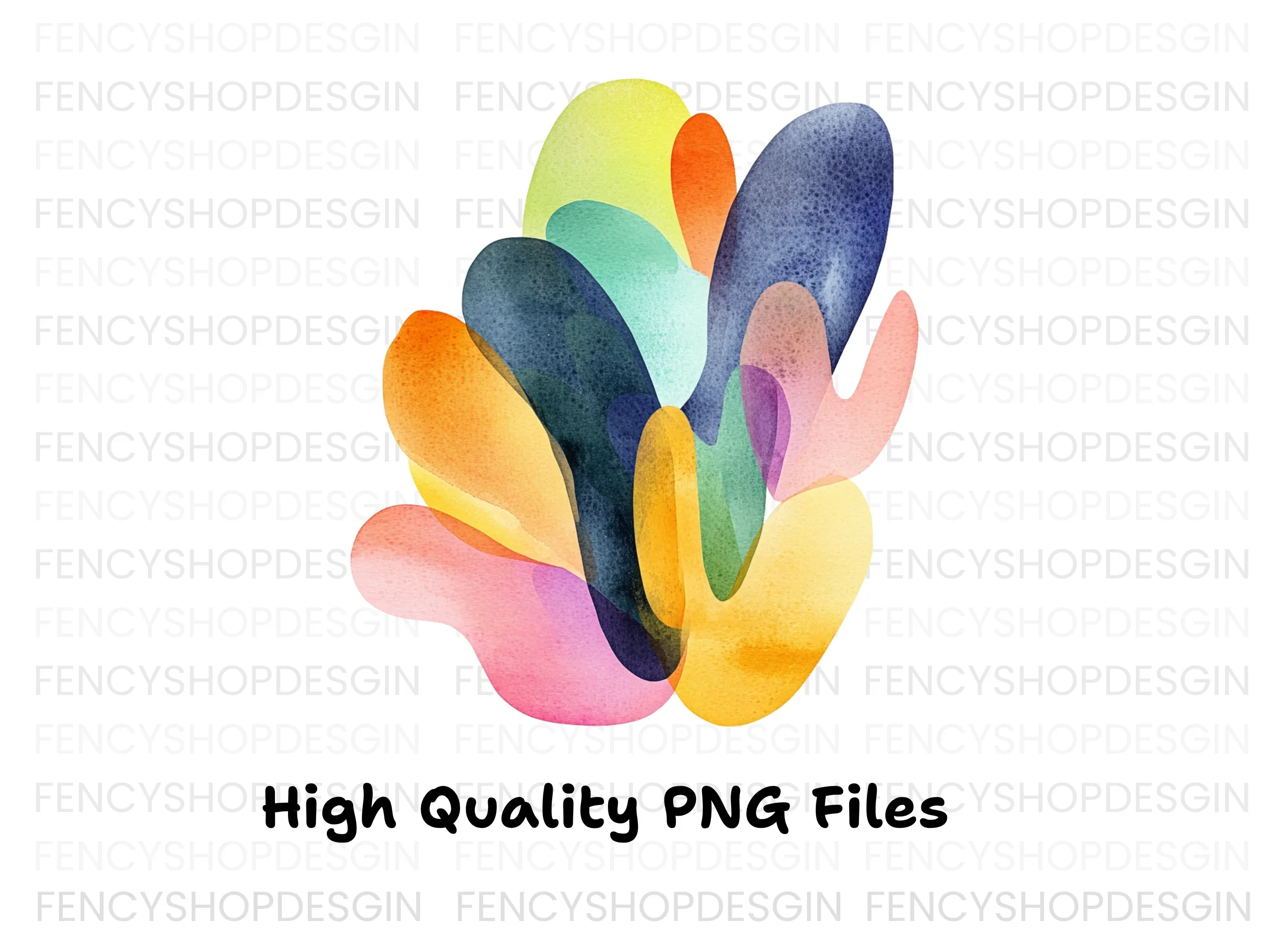 Colorful Abstract Blob Clipart Bundle - Image 3