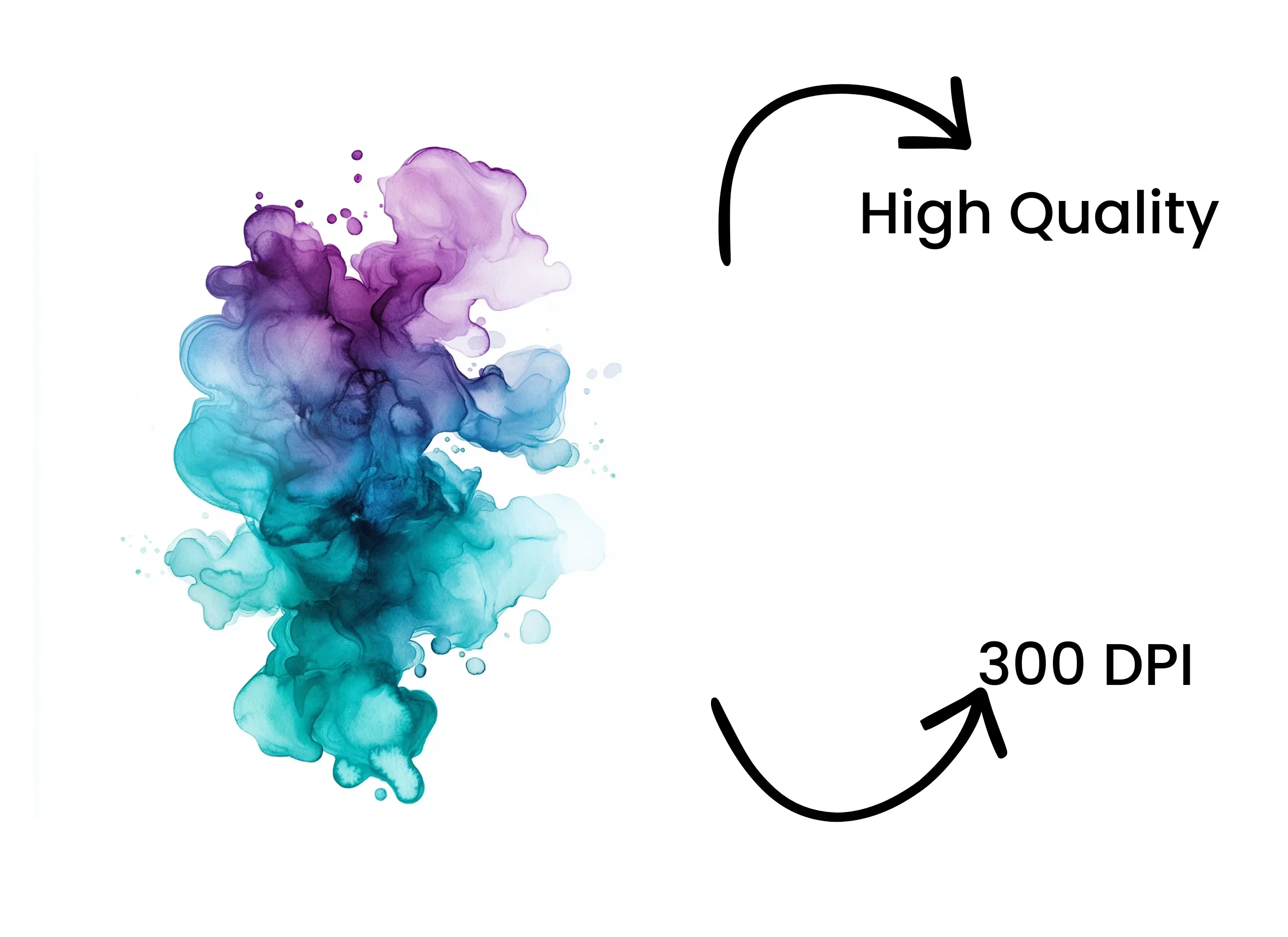 Colorful Alcohol Ink Splash Designs Clipart Bundle - Image 4