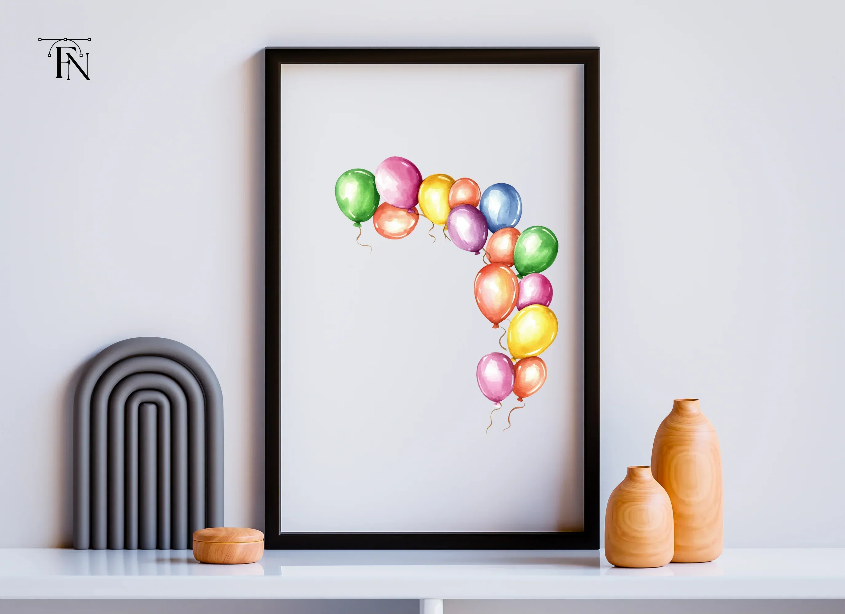 Colorful Balloon Arch Clipart Bundle - Image 6