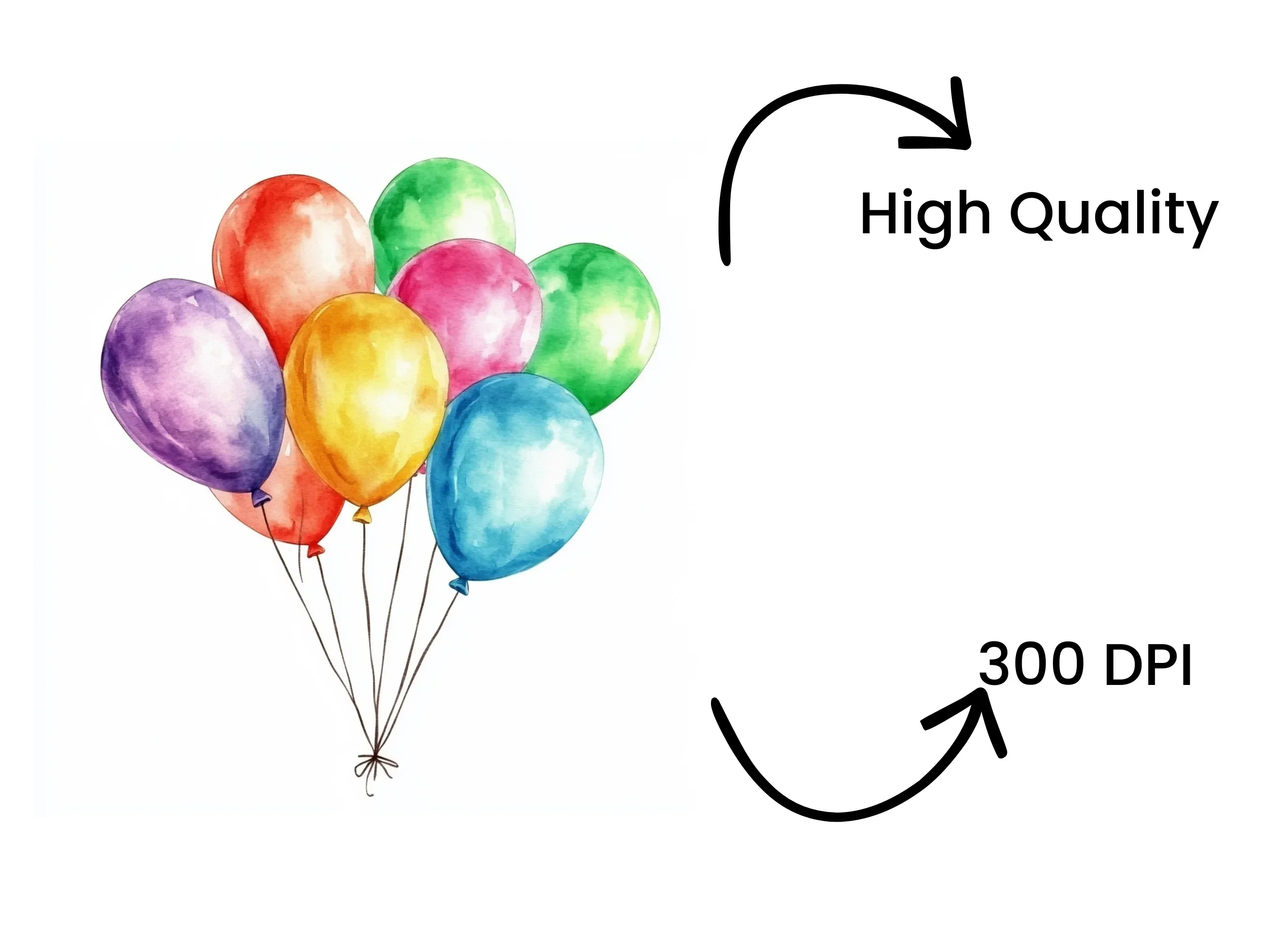 Colorful Balloon Bundles Clipart Bundle - Image 4