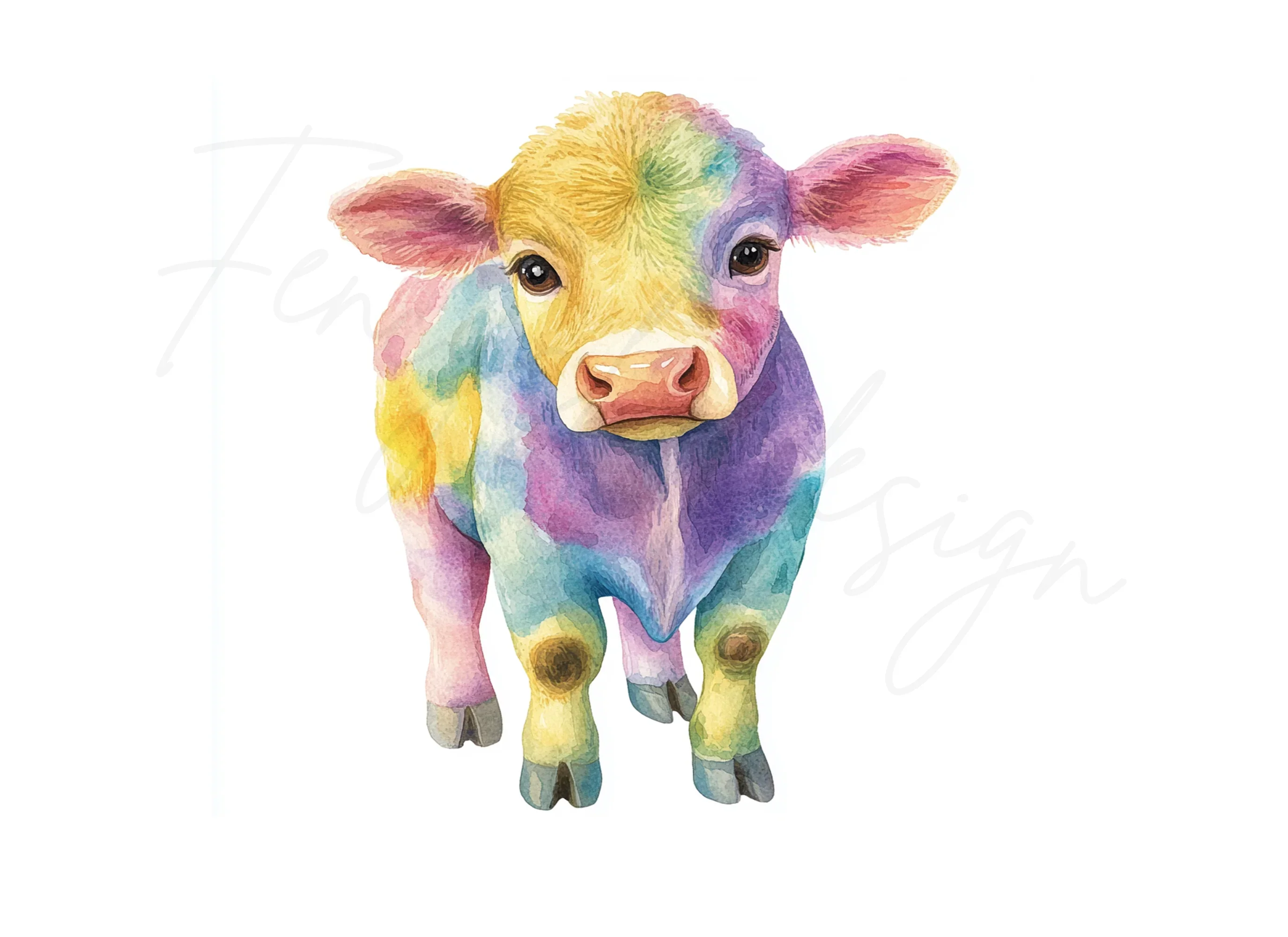 Colorful Cow Clipart Bundle - Image 3