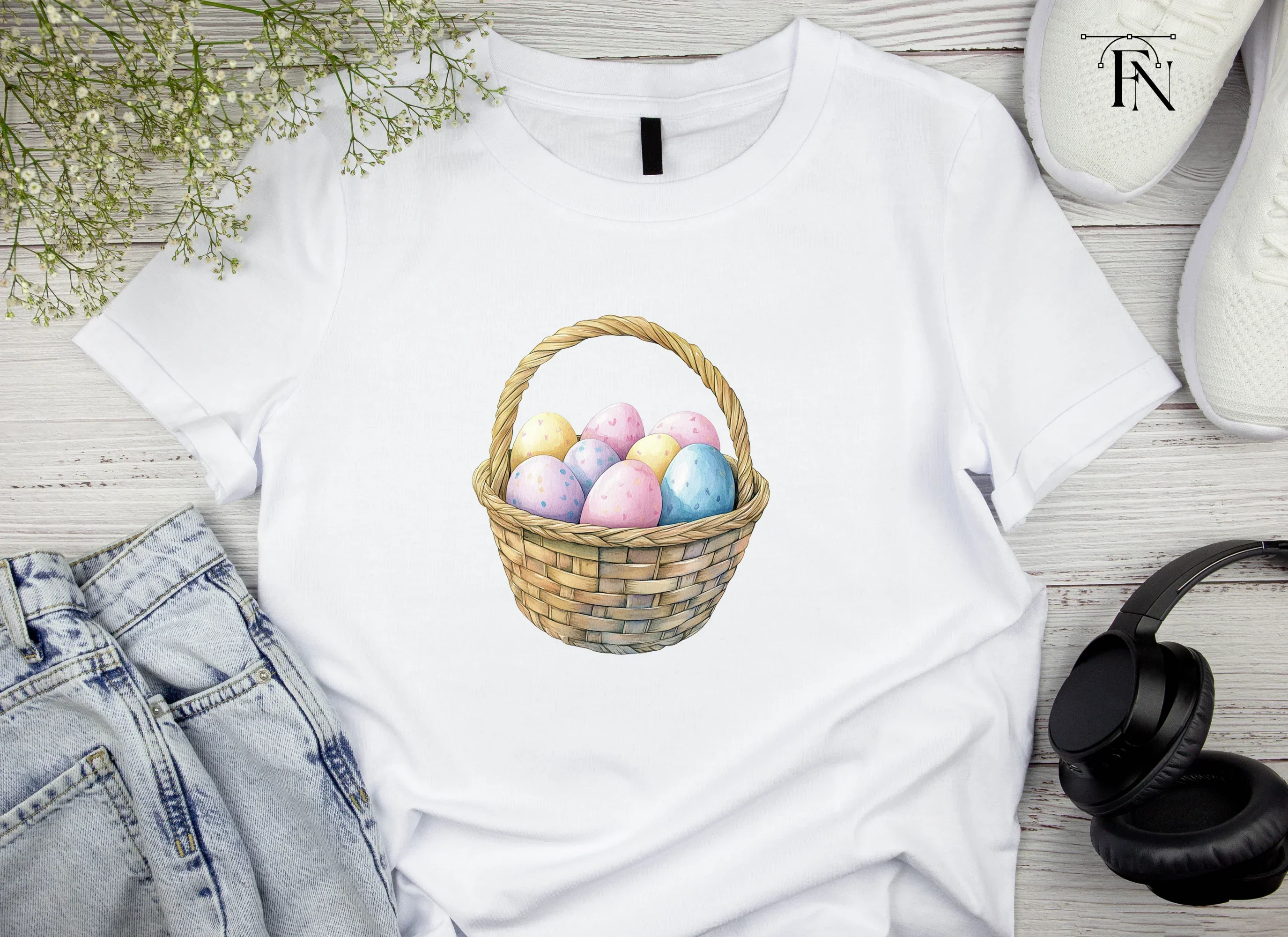 Colorful Easter Egg Baskets Clipart Bundle - Image 4
