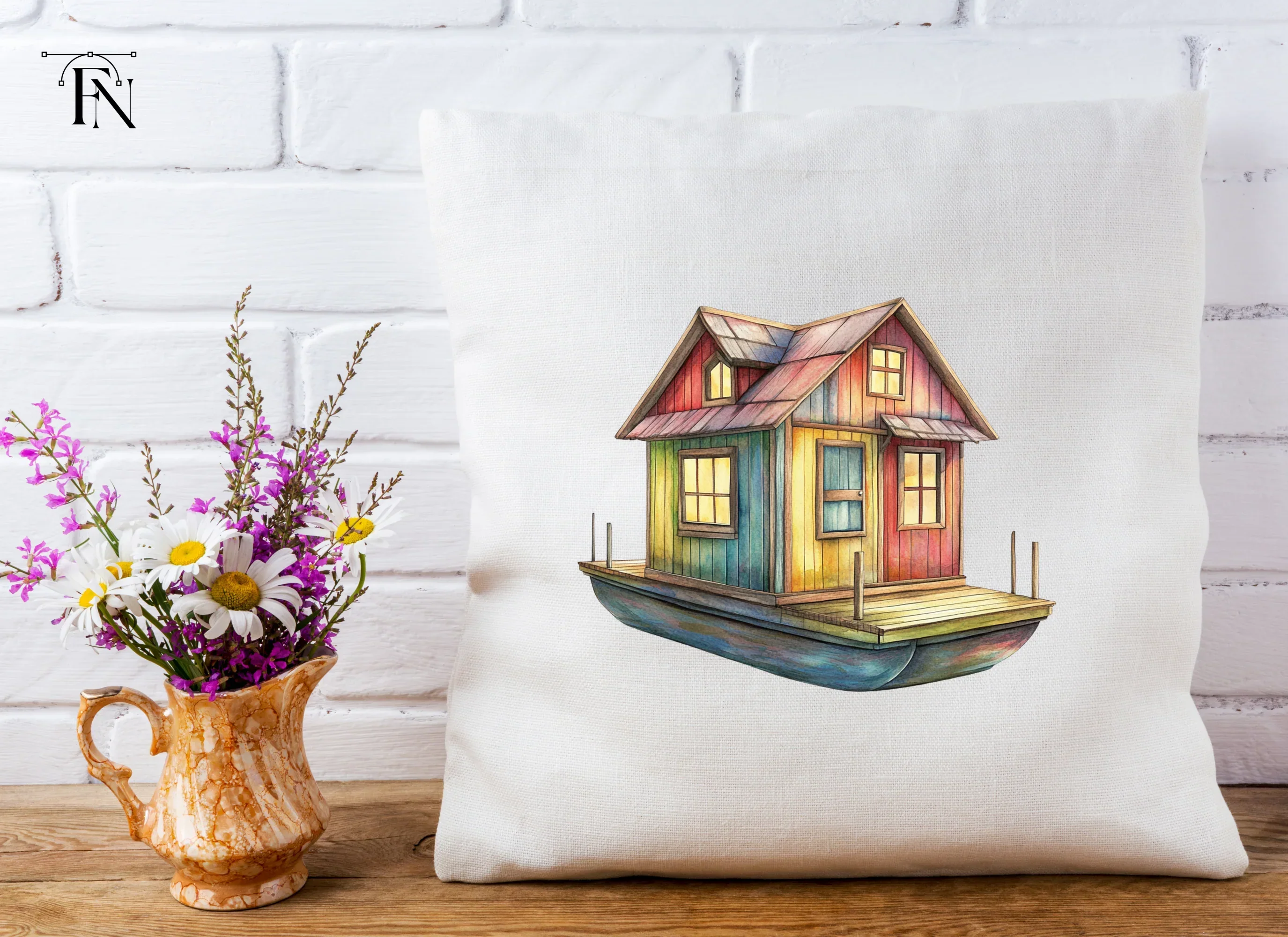 Colorful Floating House Clipart Bundle - Image 5
