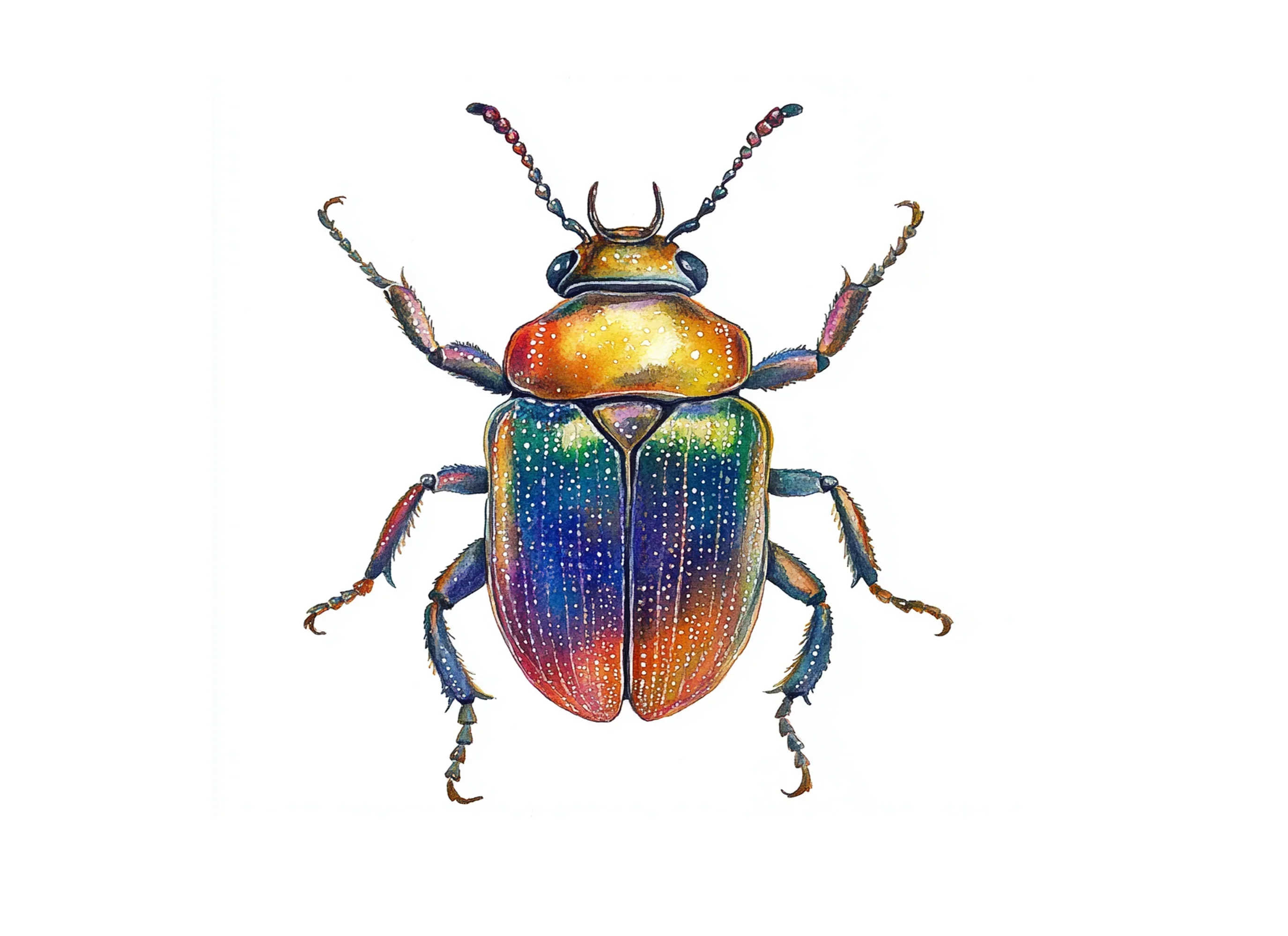 Colorful Flying Beetle Clipart Bundle - Image 2