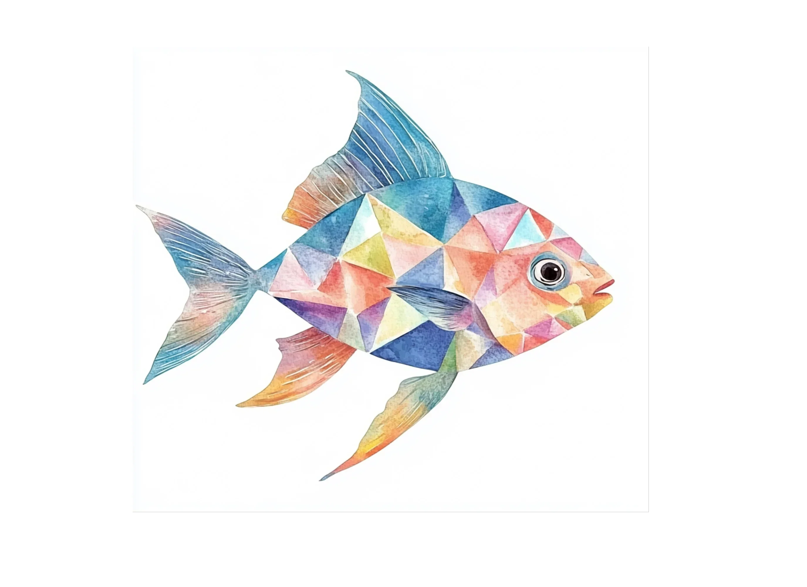 Colorful Geometric Fish Clipart Bundle - Image 3