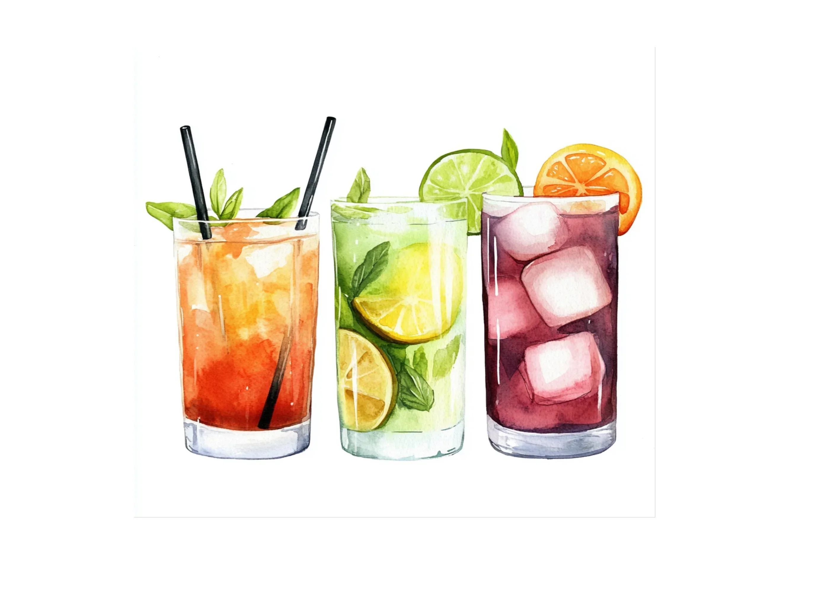 Colorful Iced Drink Clipart Bundle - Image 2