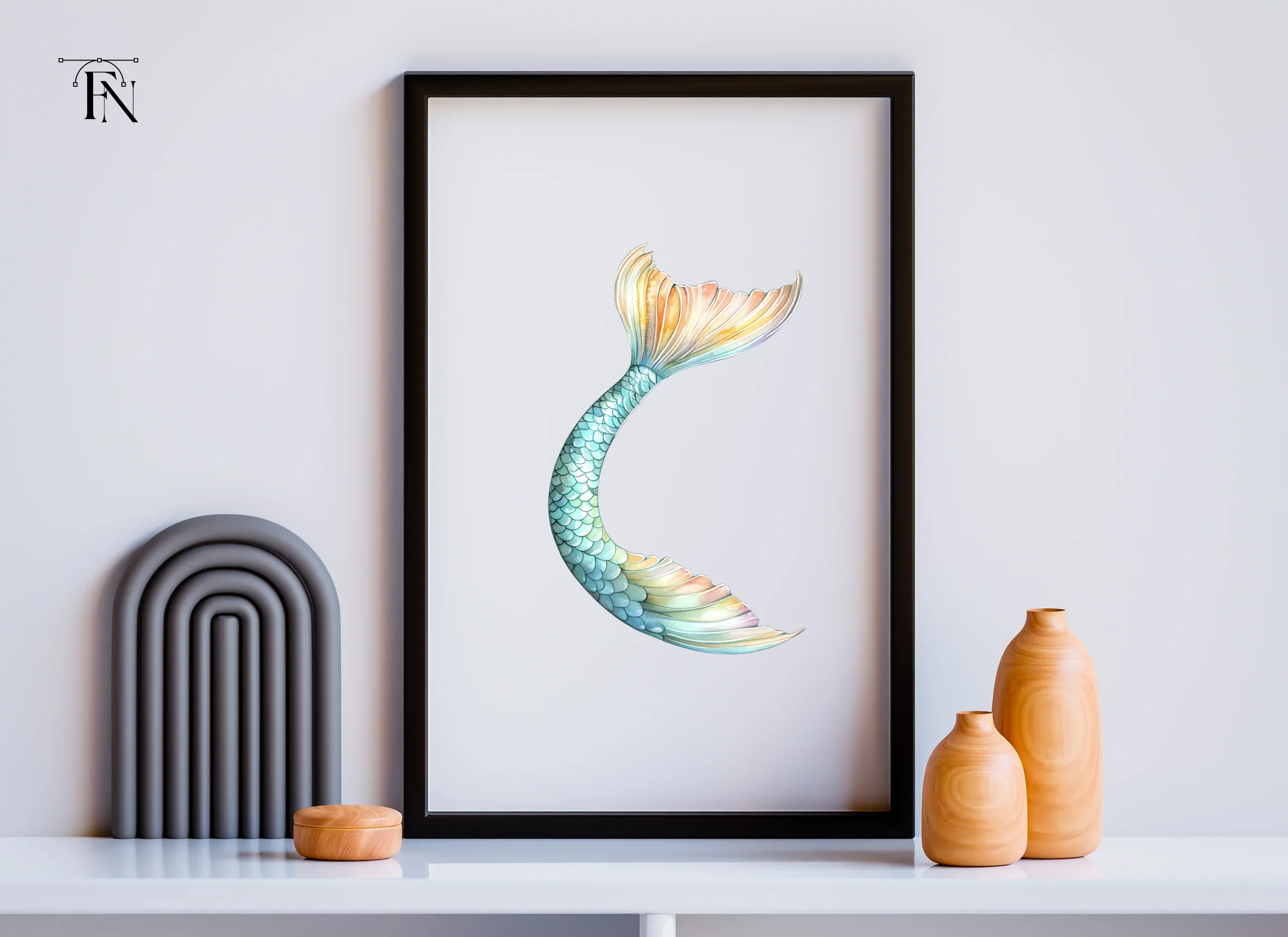 Colorful Mermaid Tail Clipart Bundle - Image 3