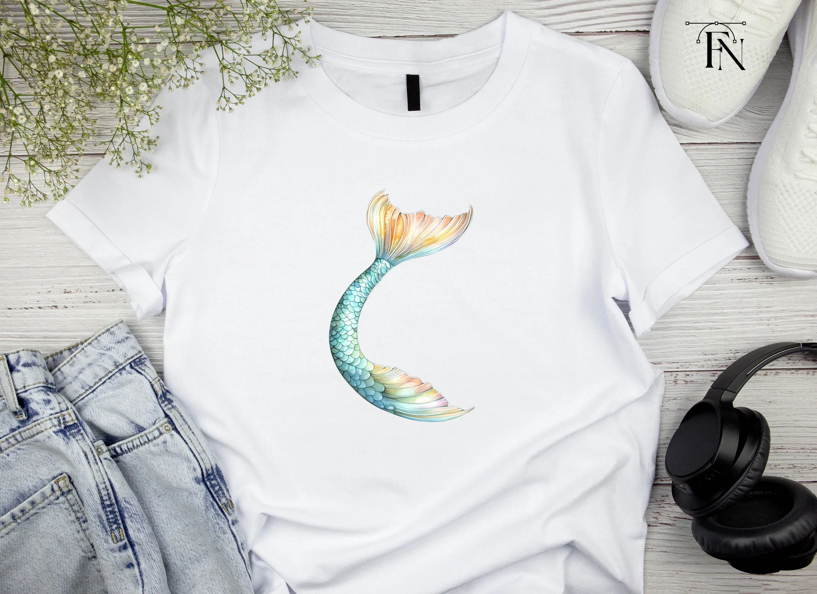 Colorful Mermaid Tail Clipart Bundle - Image 5