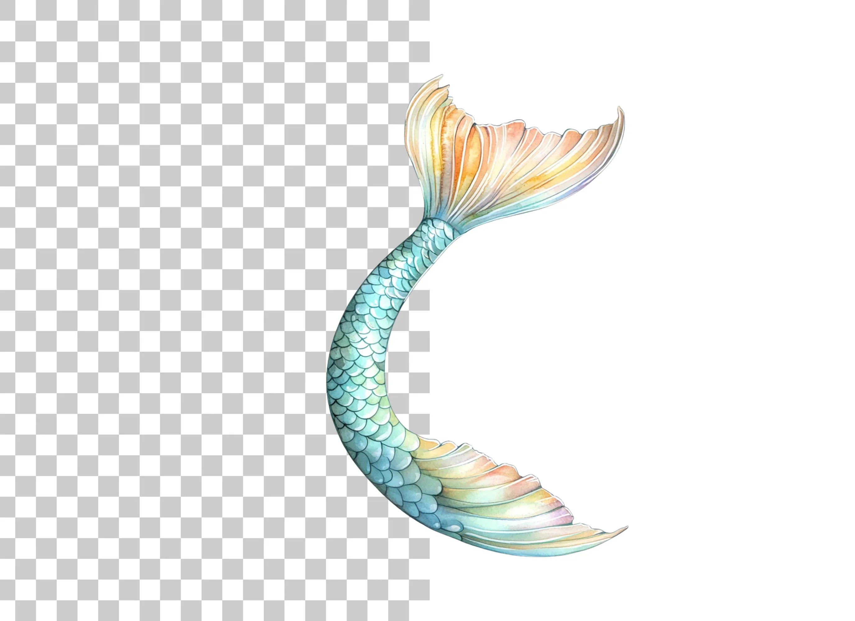 Colorful Mermaid Tail Clipart Bundle - Image 6