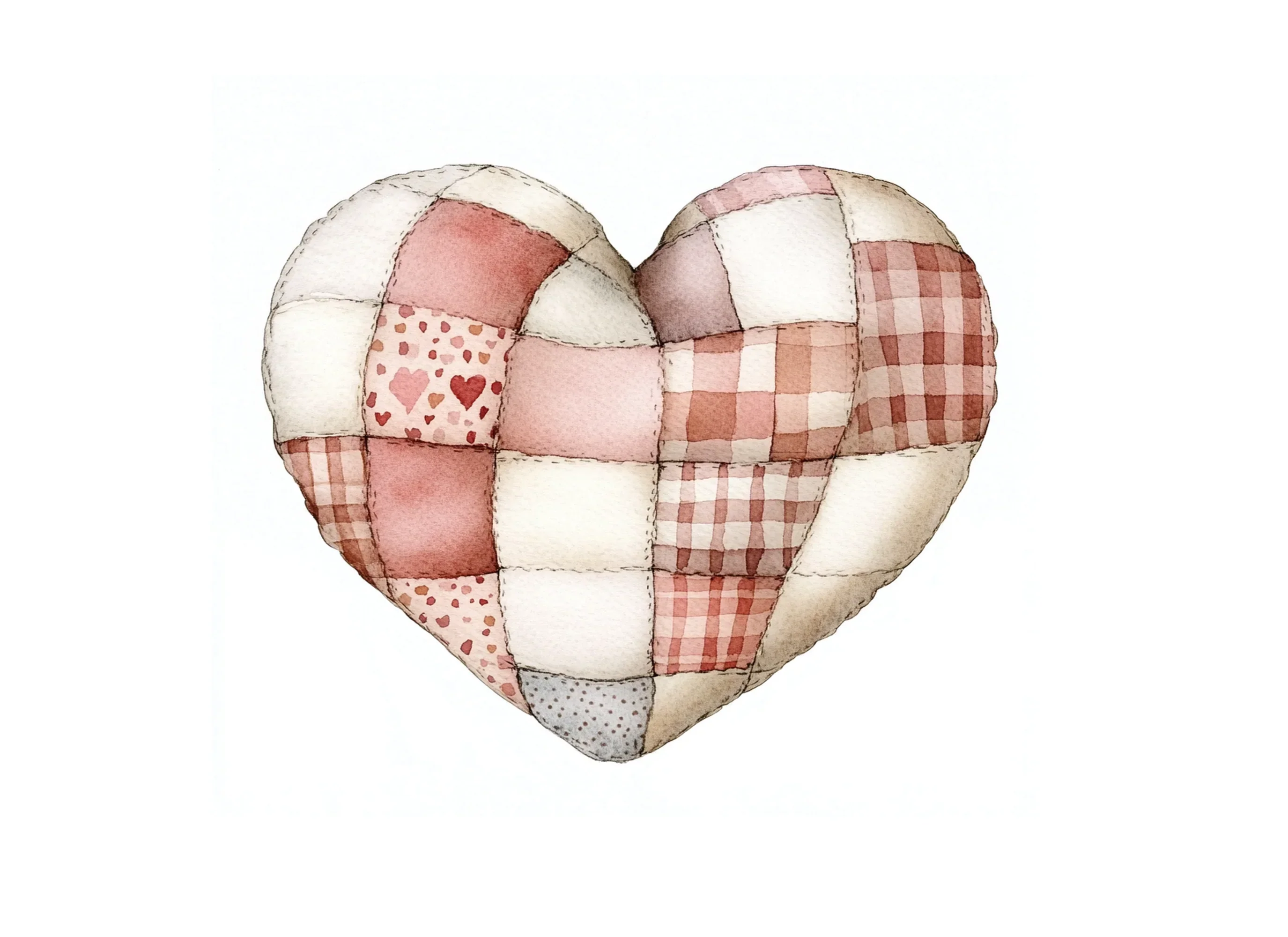 Colorful Patchwork Heart Clipart Bundle - Image 2