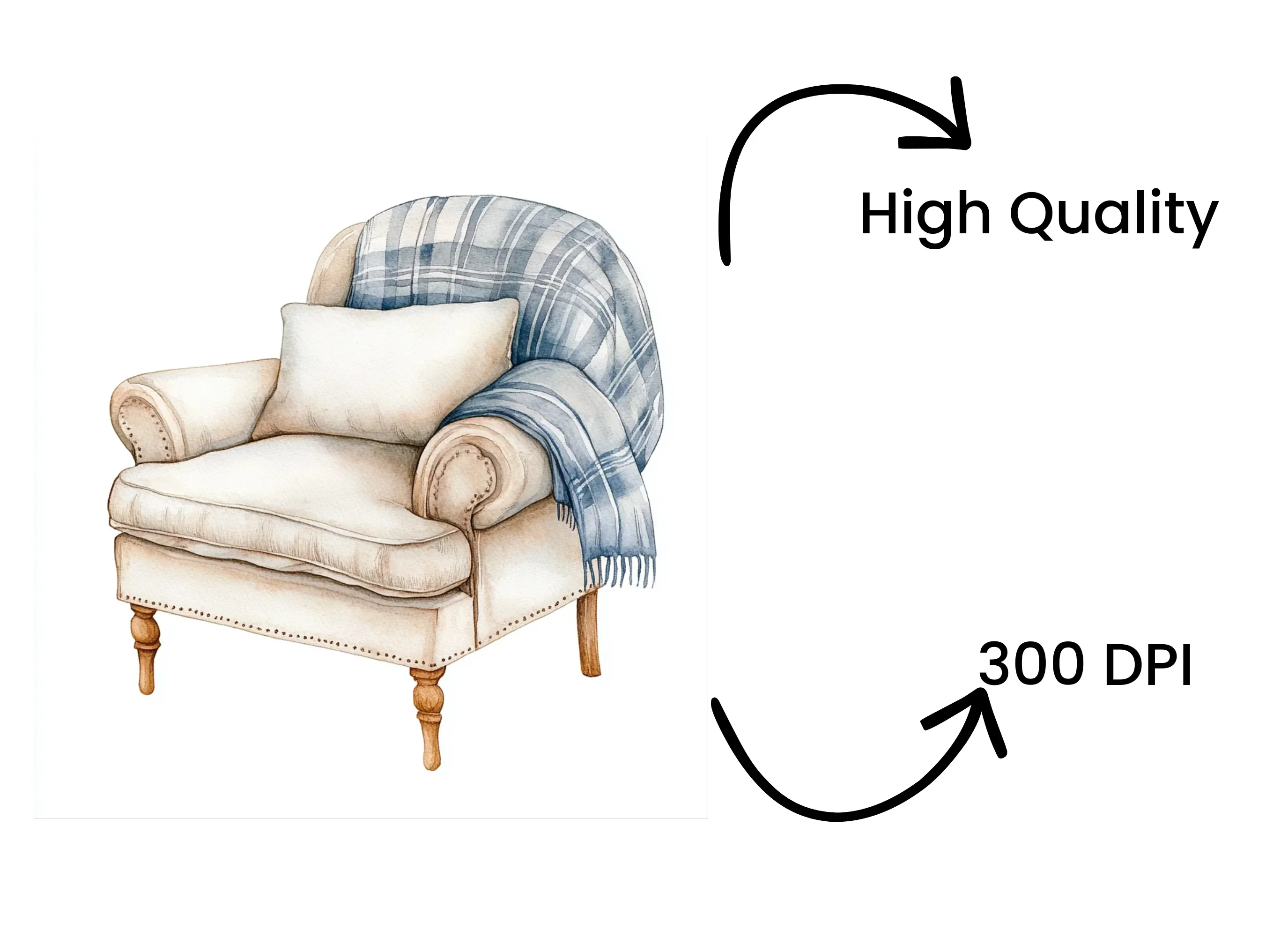 Comfortable Armchairs Clipart Bundle - Image 4