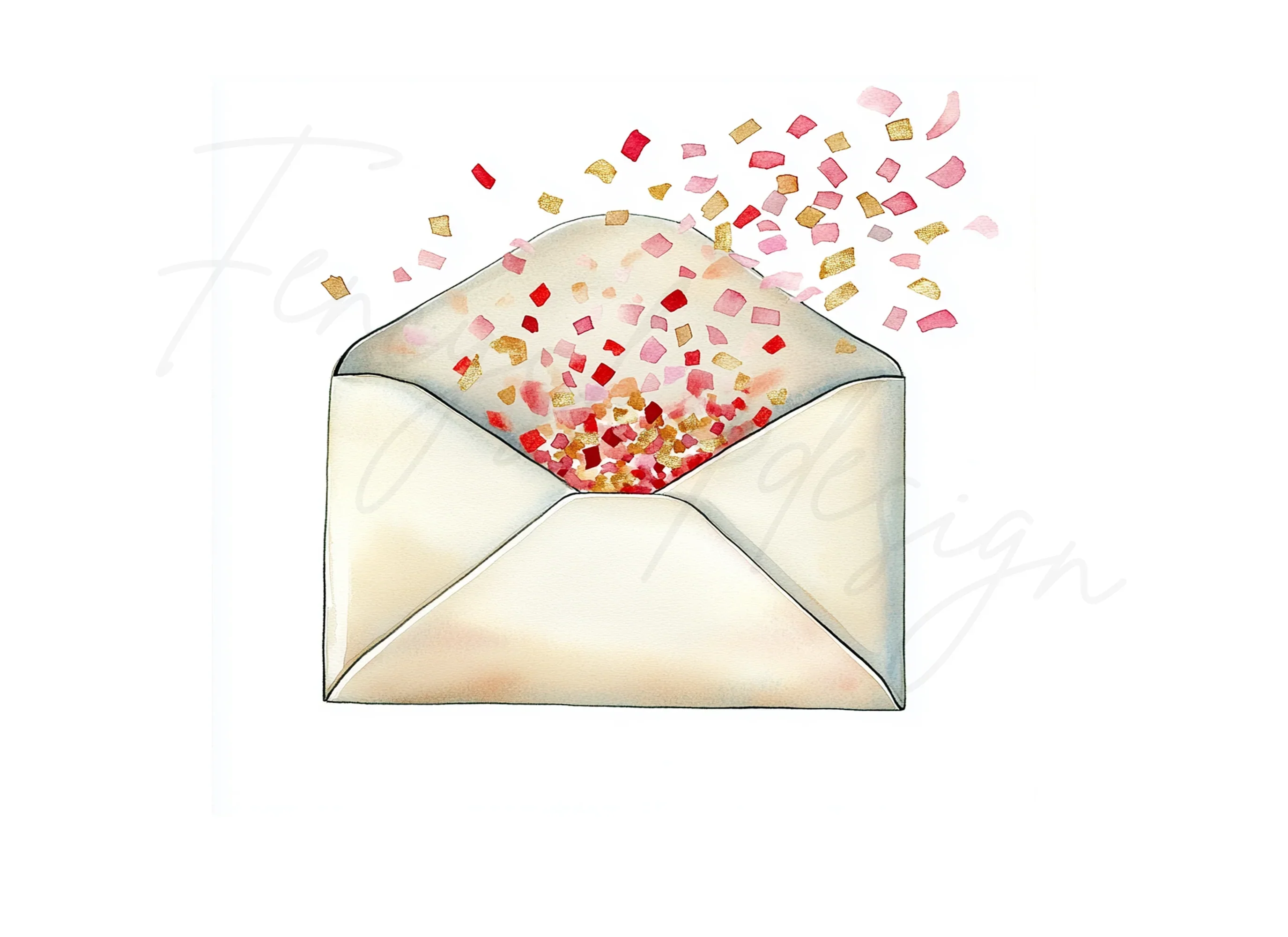 Confetti Burst Envelopes Clipart Bundle - Image 3