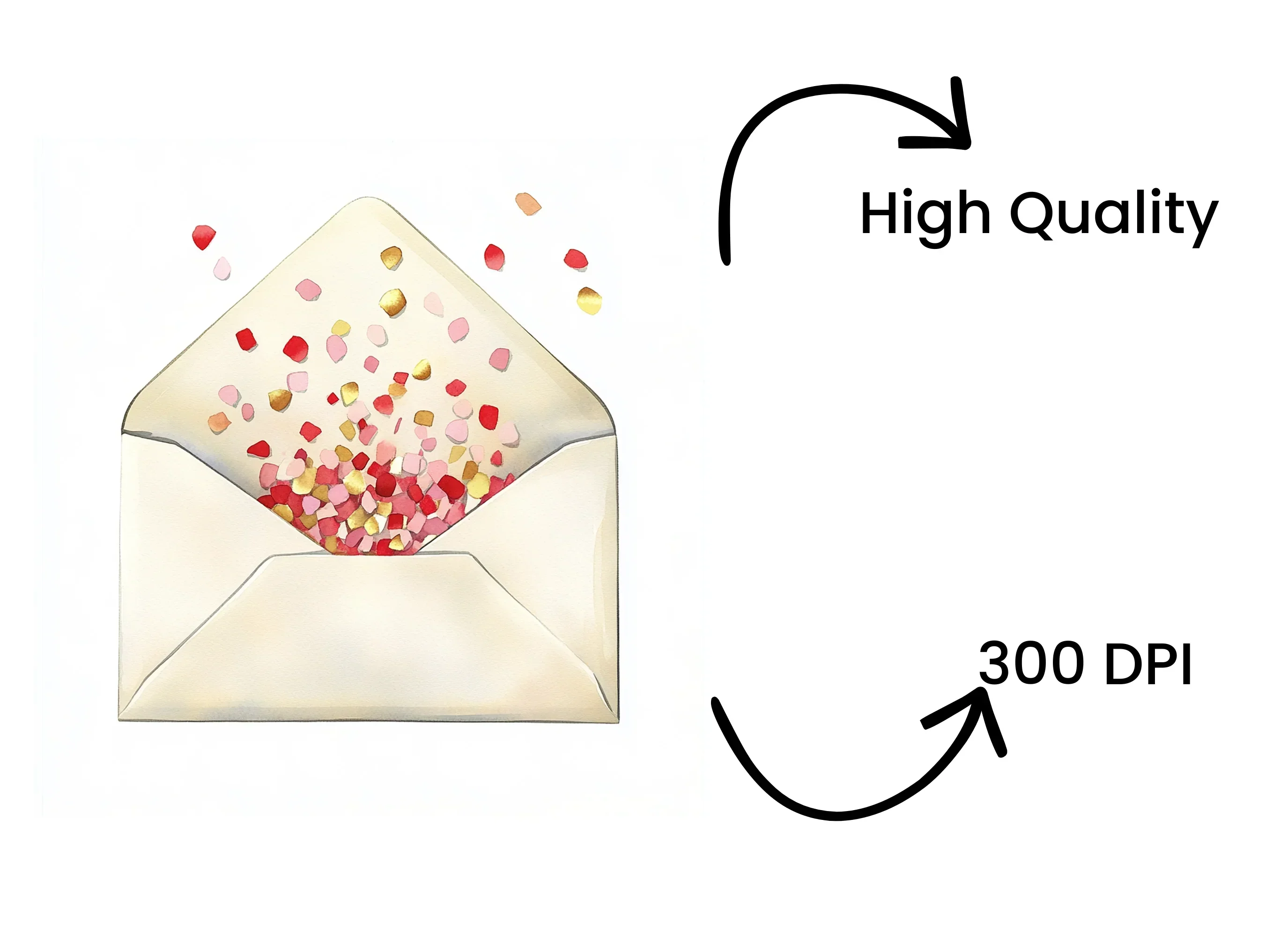Confetti Burst Envelopes Clipart Bundle - Image 4