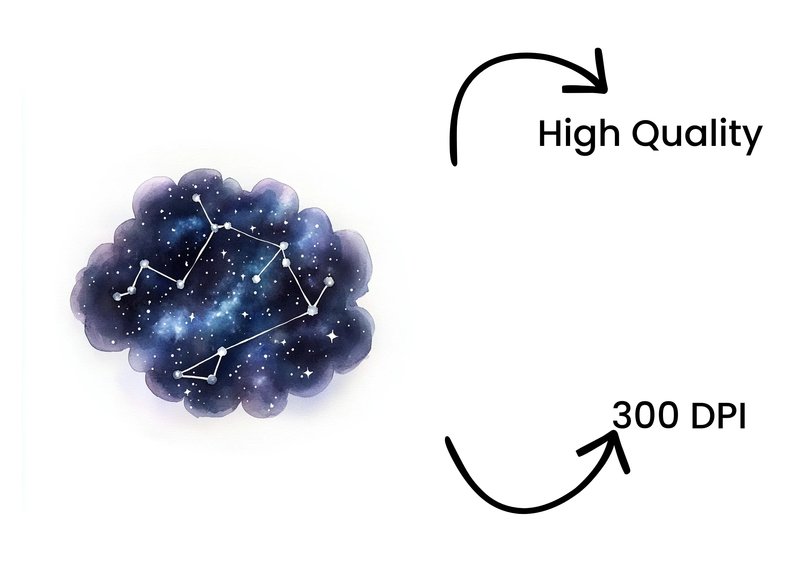 Constellation Cloud Clipart Bundle - Image 4