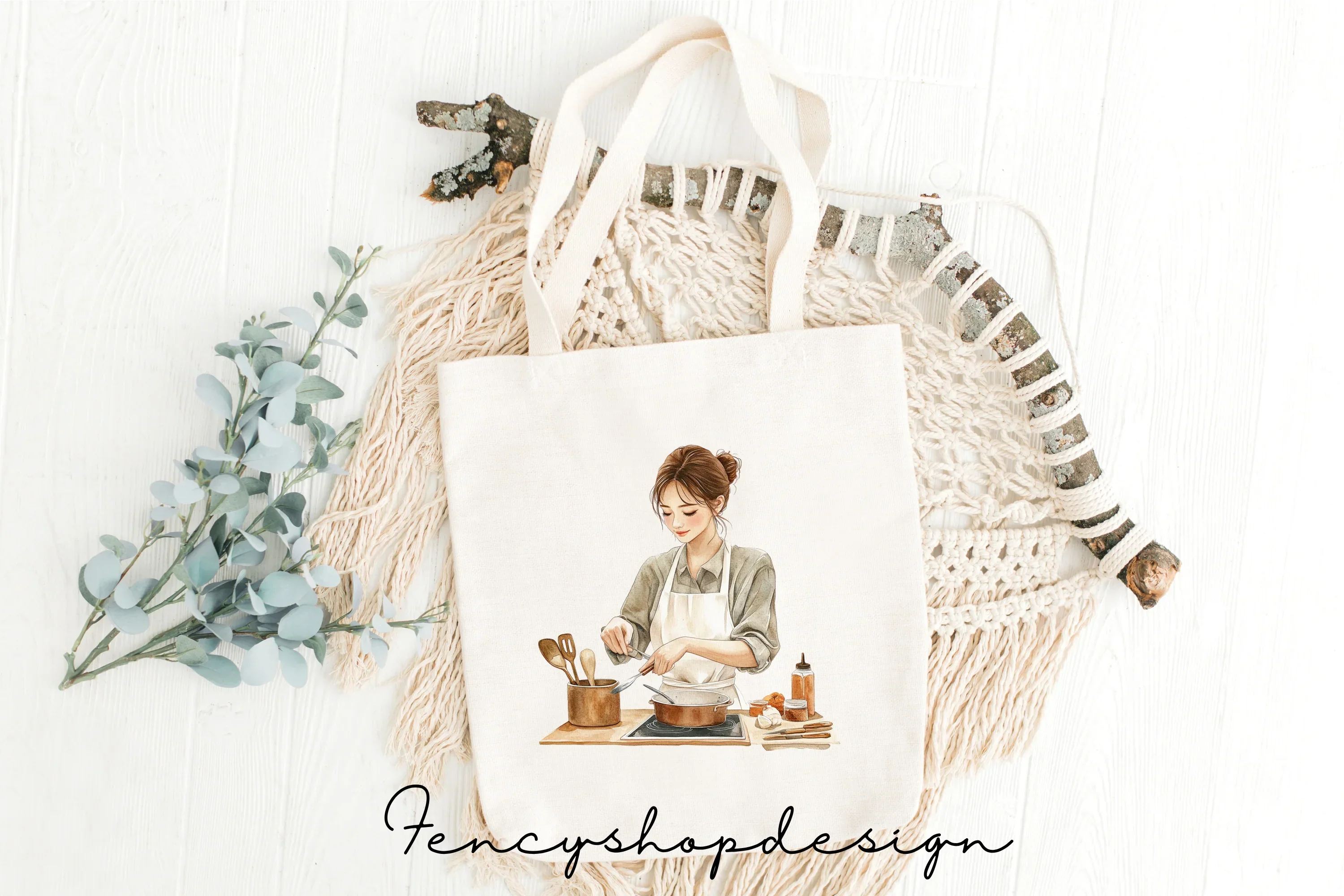 Cooking Women Clipart Bundle - Image 8
