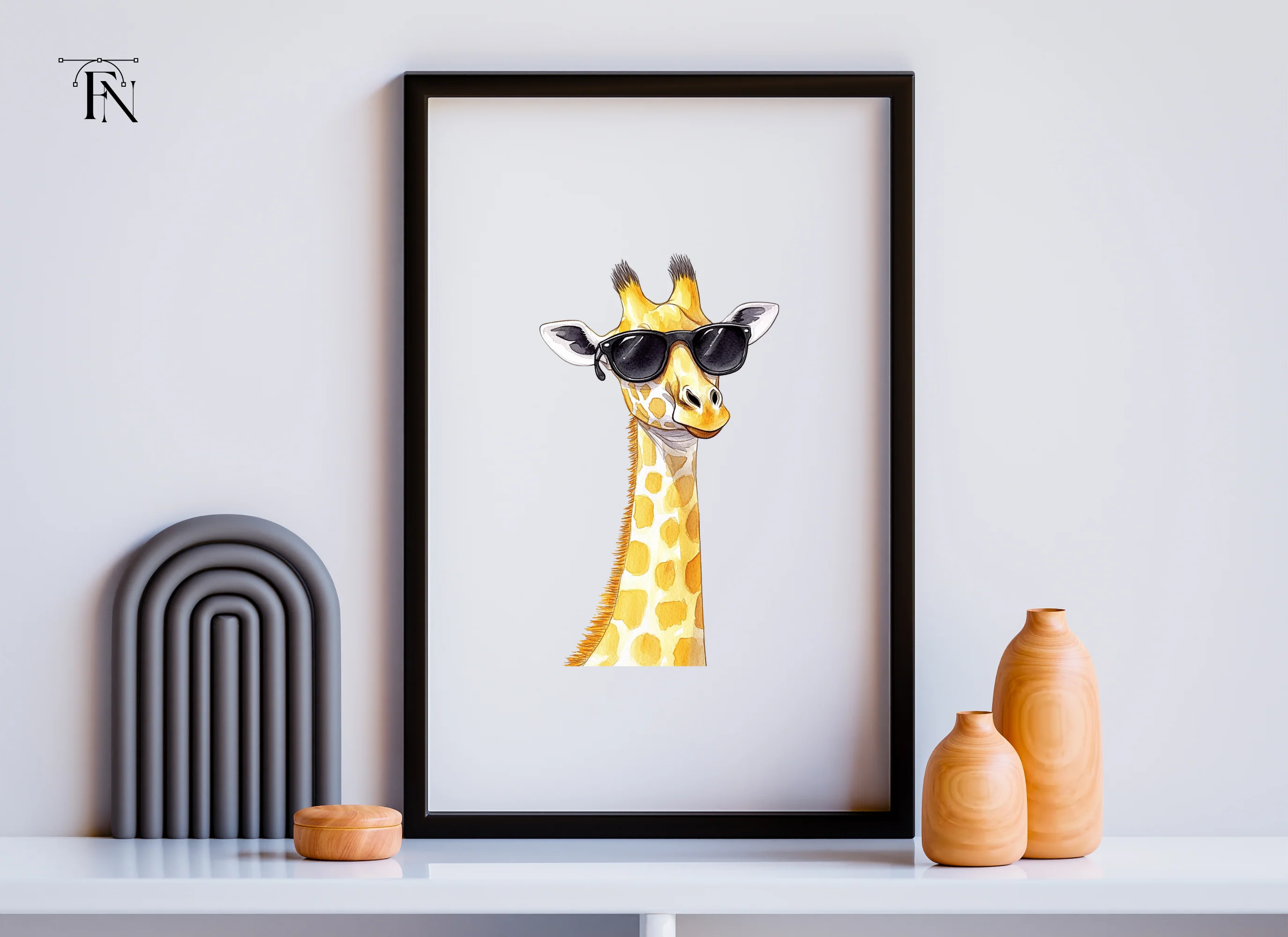 Cool Giraffe With Sunglasses Clipart Bundle - Image 5