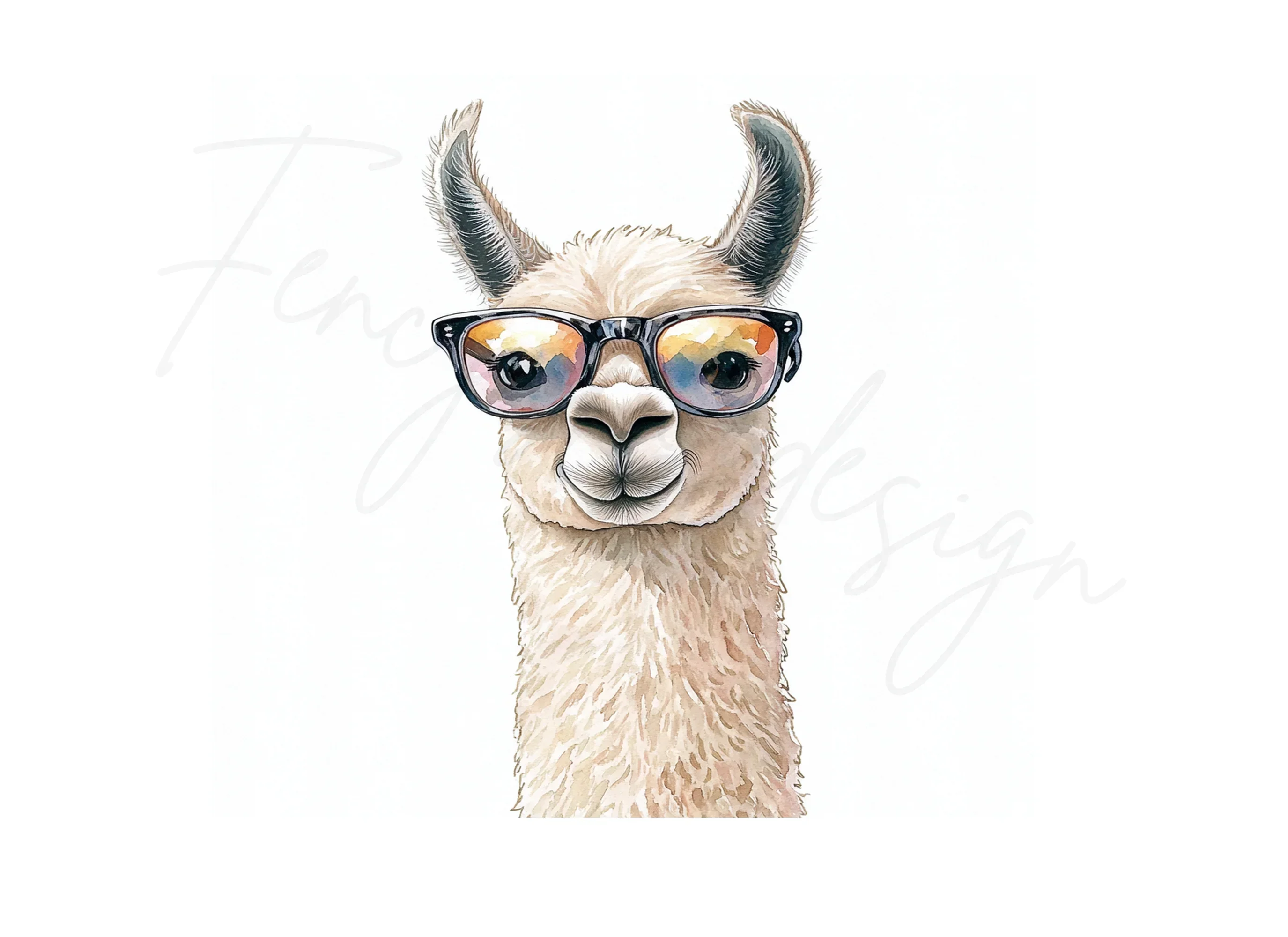 Cool Llama With Glasses Clipart Bundle - Image 3