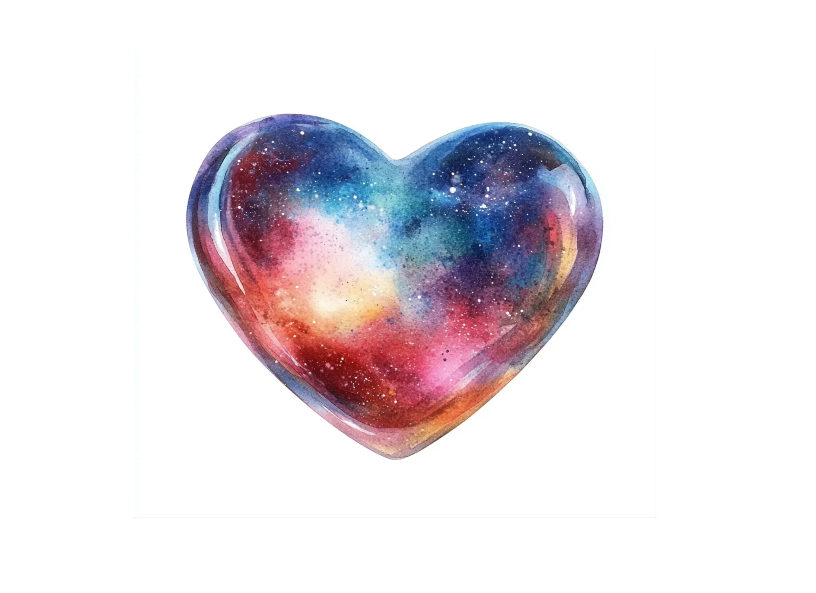 Cosmic Galaxy Heart Clipart Bundle - Image 3