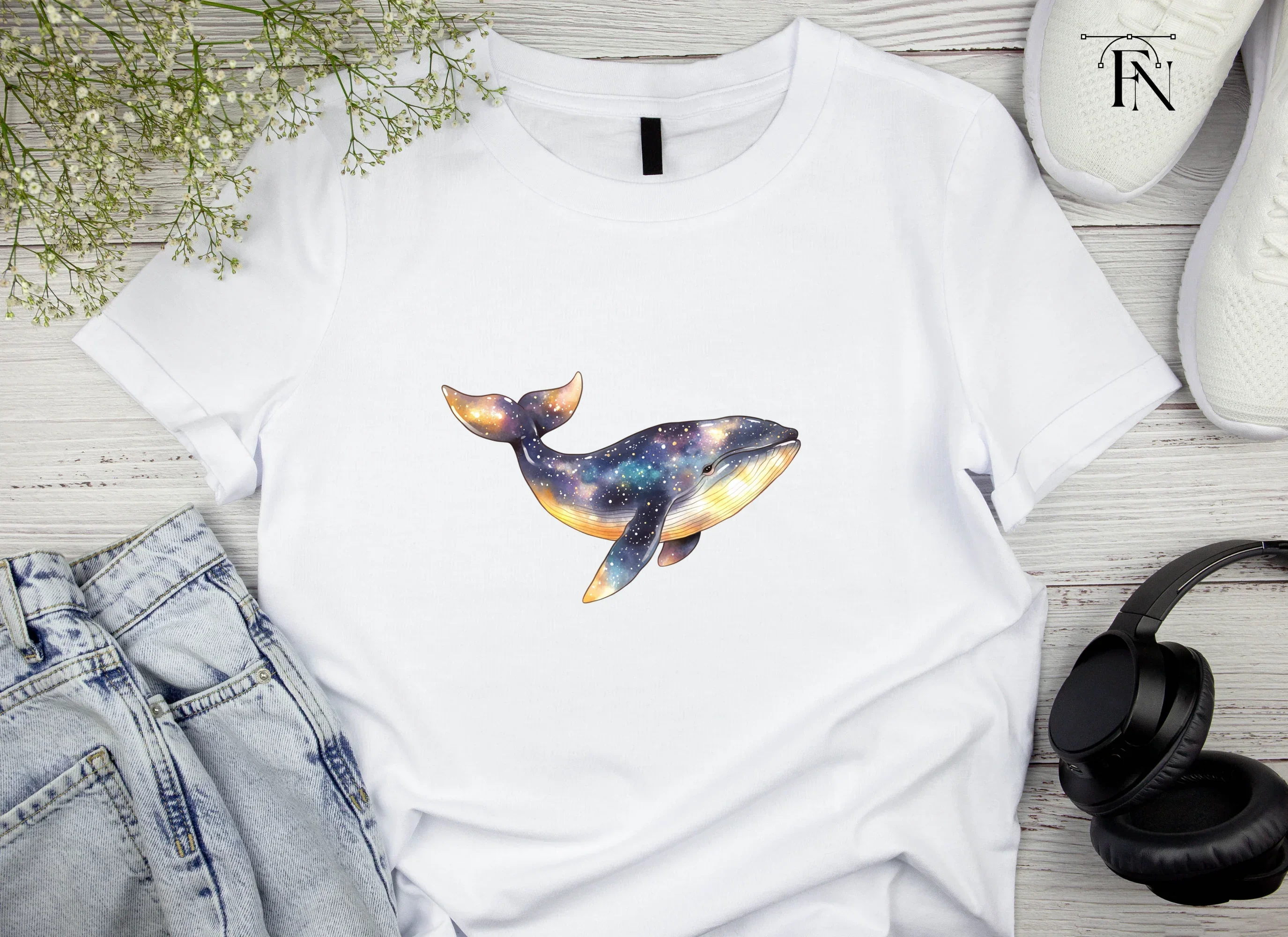 Cosmic Whale Clipart Bundle - Image 4