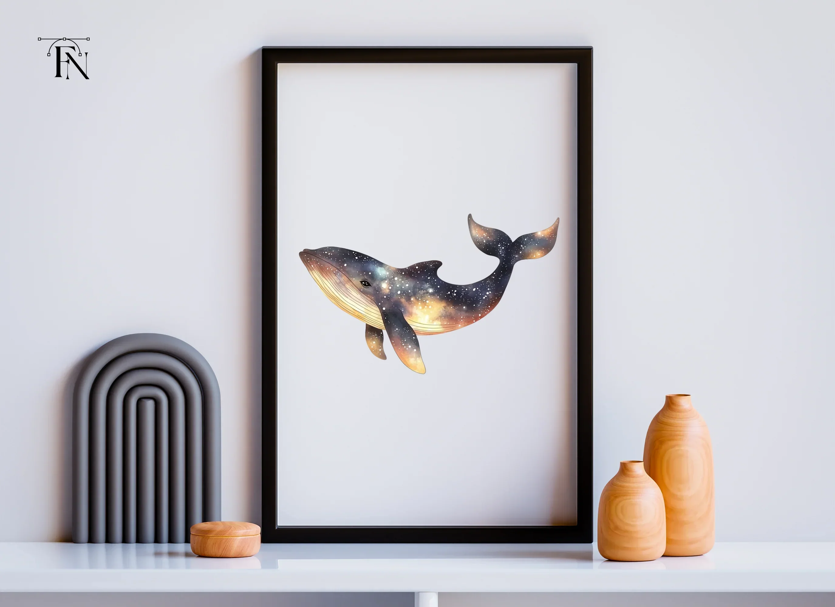 Cosmic Whale Clipart Bundle - Image 6