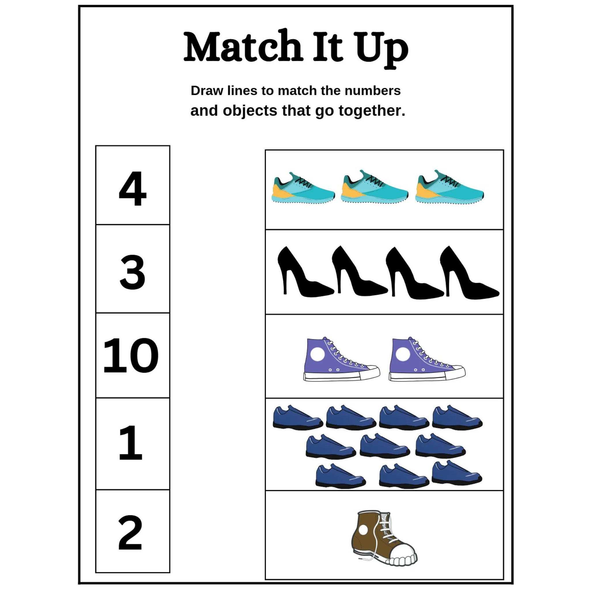 Count and Match Number Worksheets - Image 3
