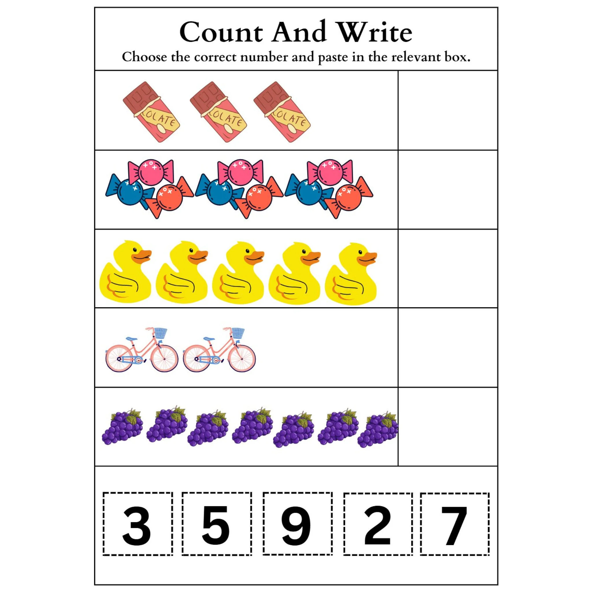 Count and Write Cut Paste Numbers - Image 2