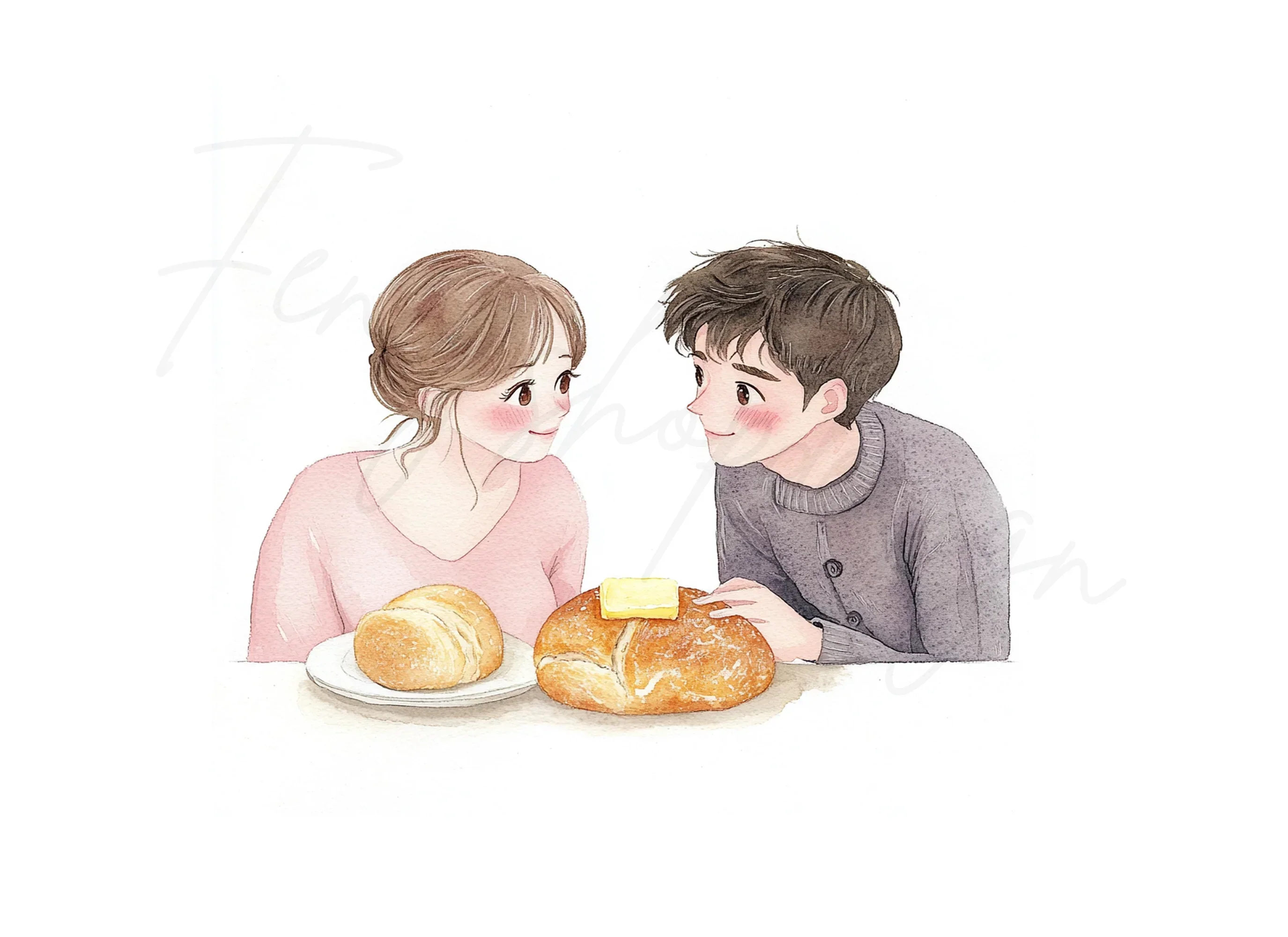 Couple Breakfast Clipart Bundle - Image 3