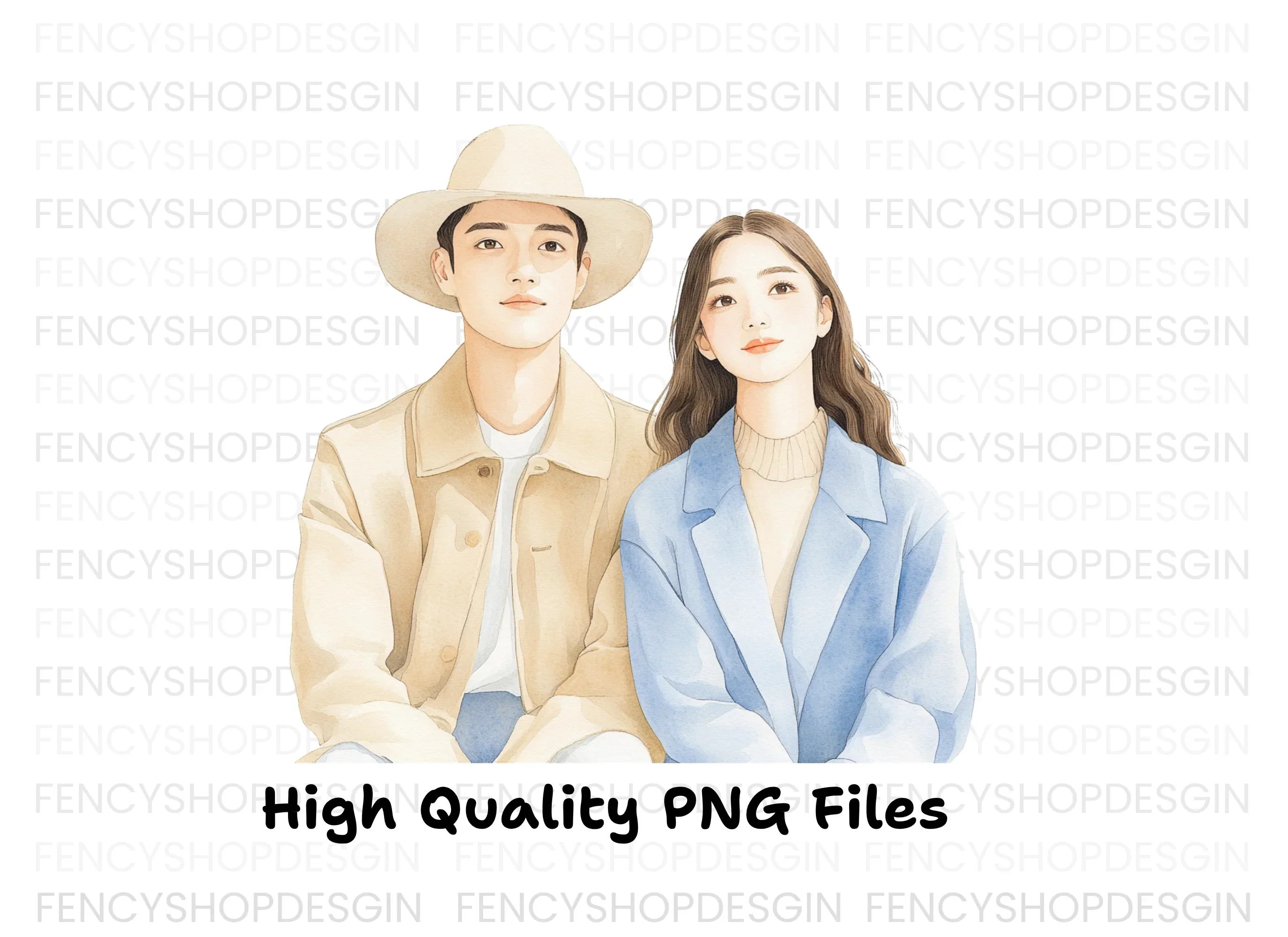 Couple Portrait Clipart Bundle - Image 2