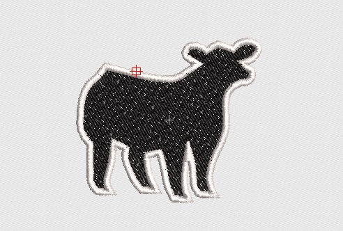 Cow Embroidery Design