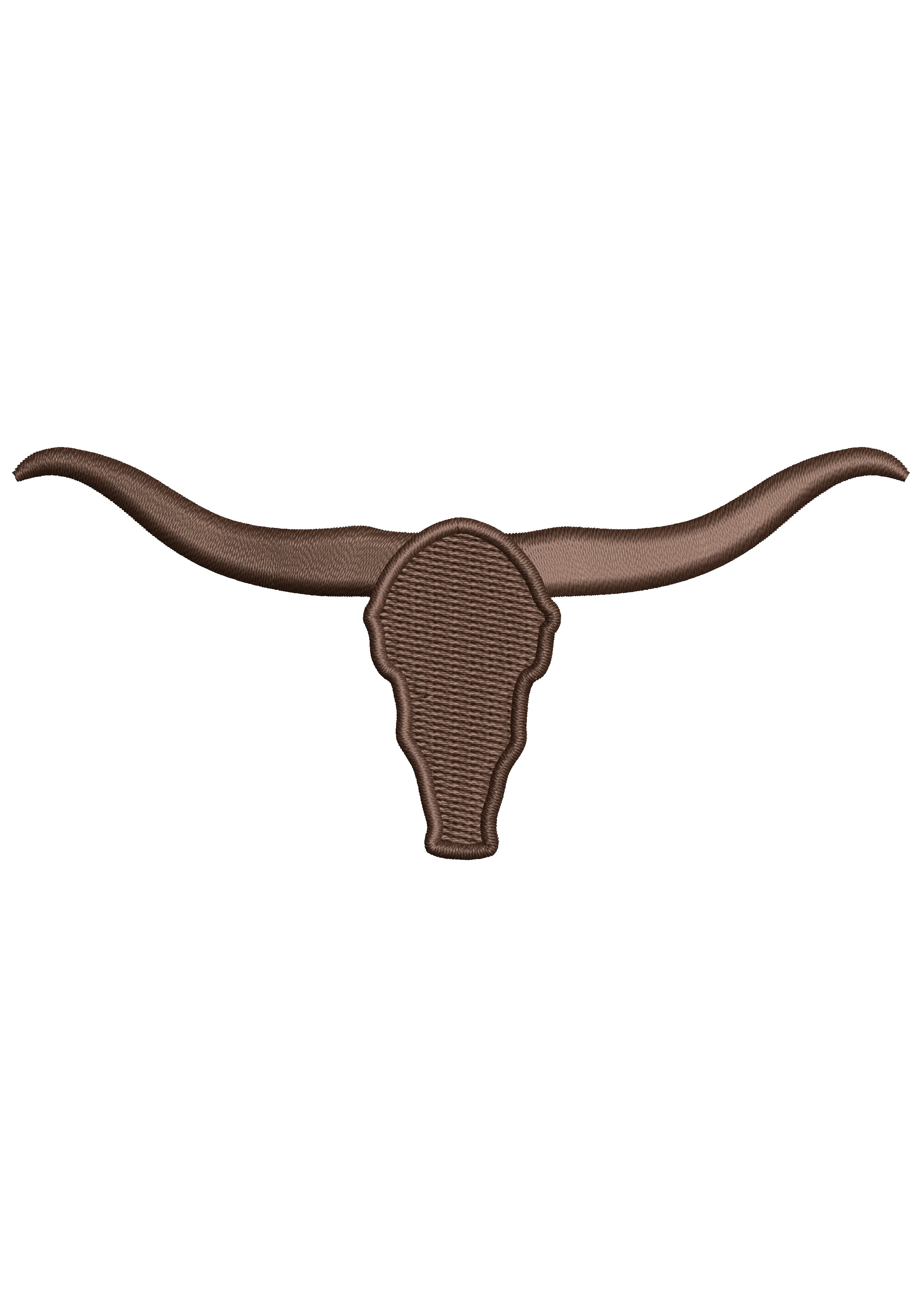 Cow Head Embroidery Design