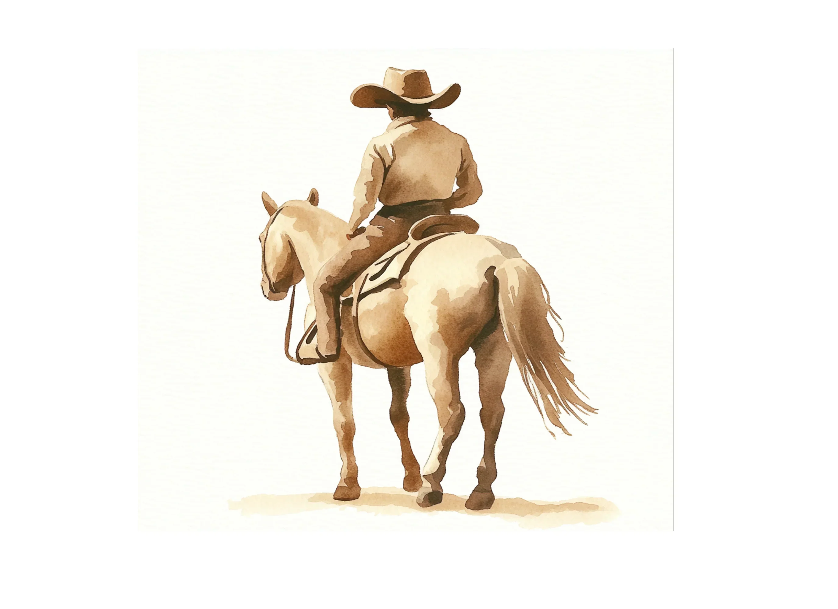 Cowboy Riding Horse Clipart Bundle - Image 2
