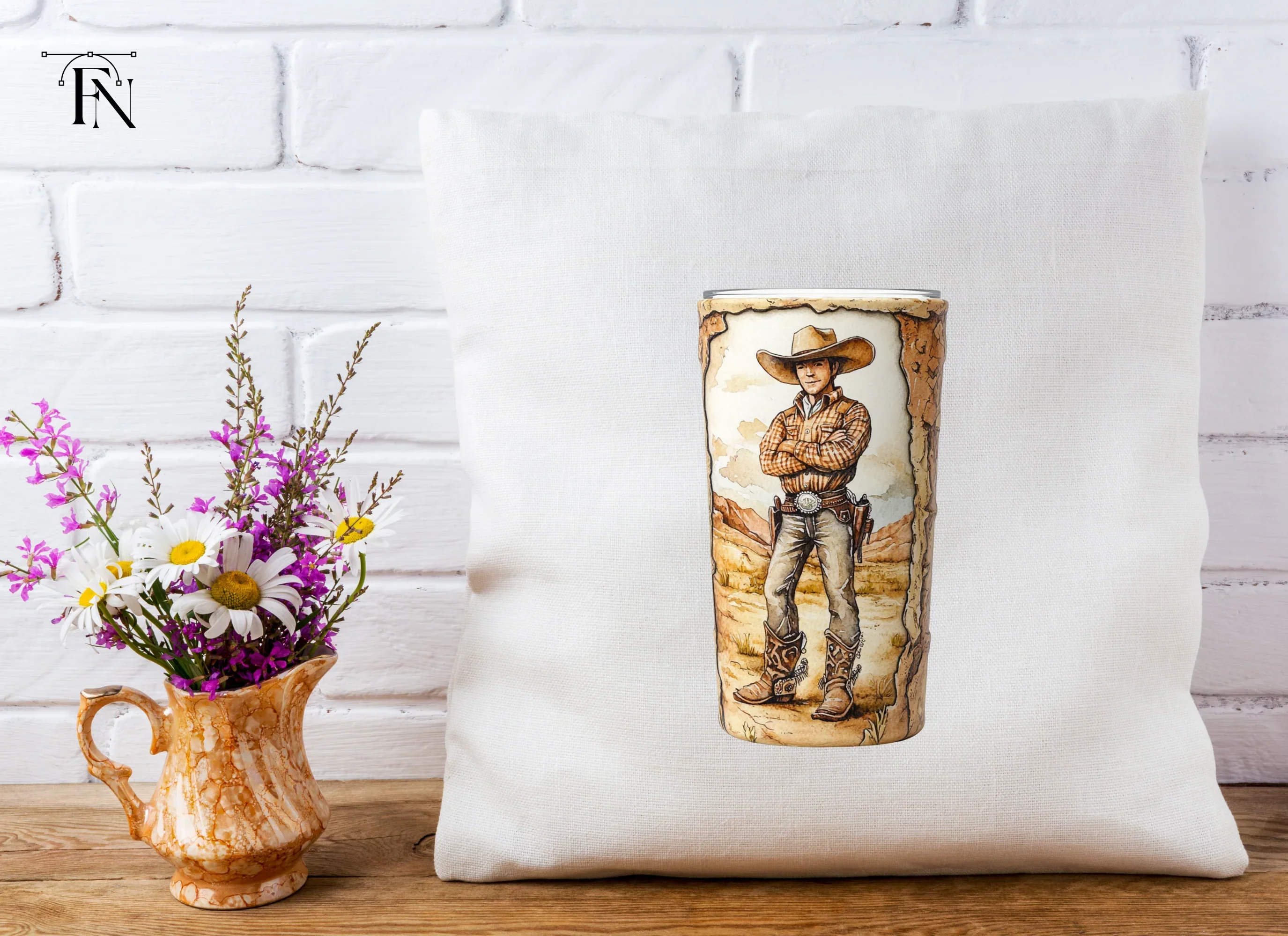 Cowboy Tumbler Clipart Bundle - Image 5