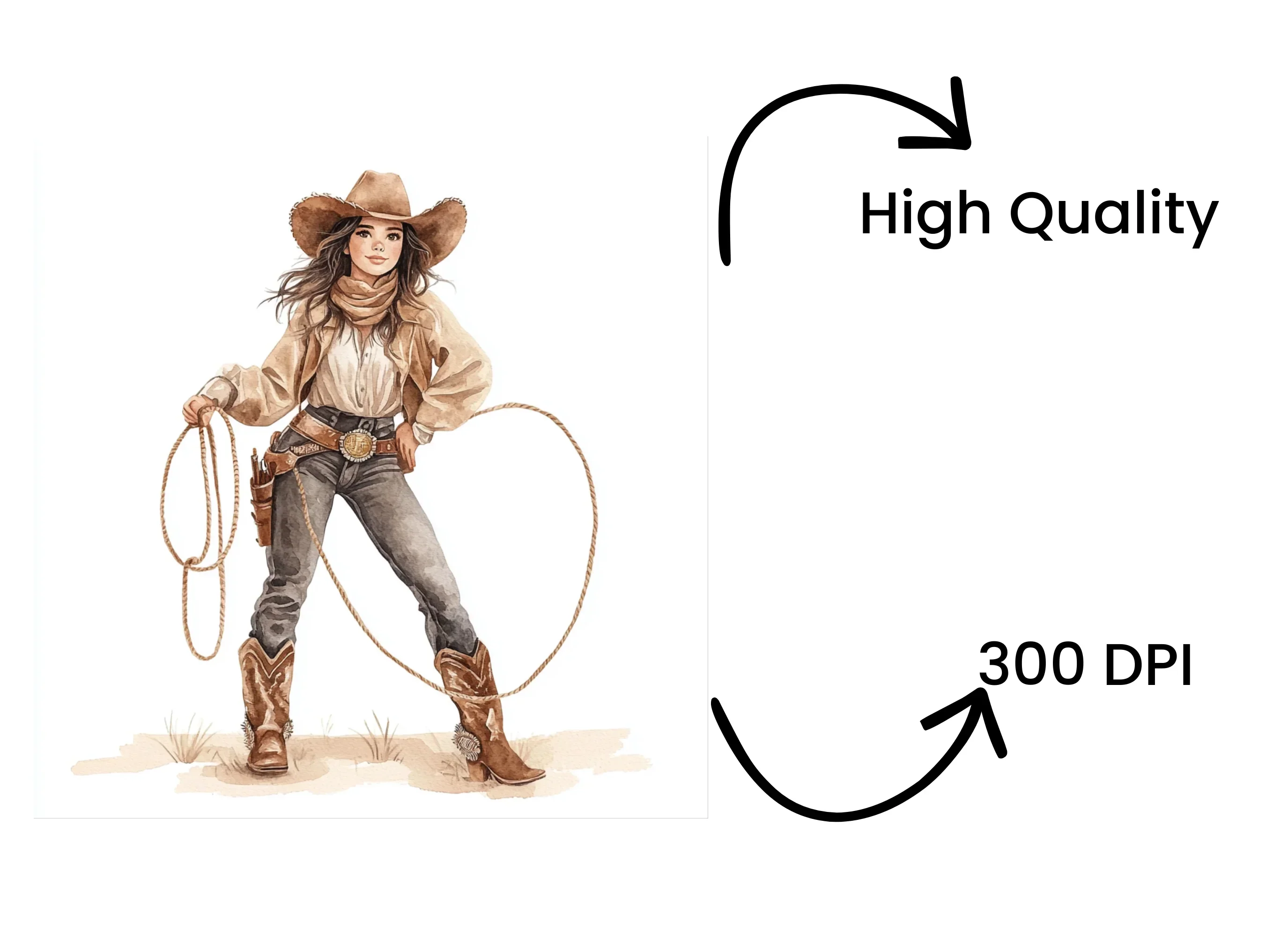 Cowgirl Clipart Bundle - Image 4