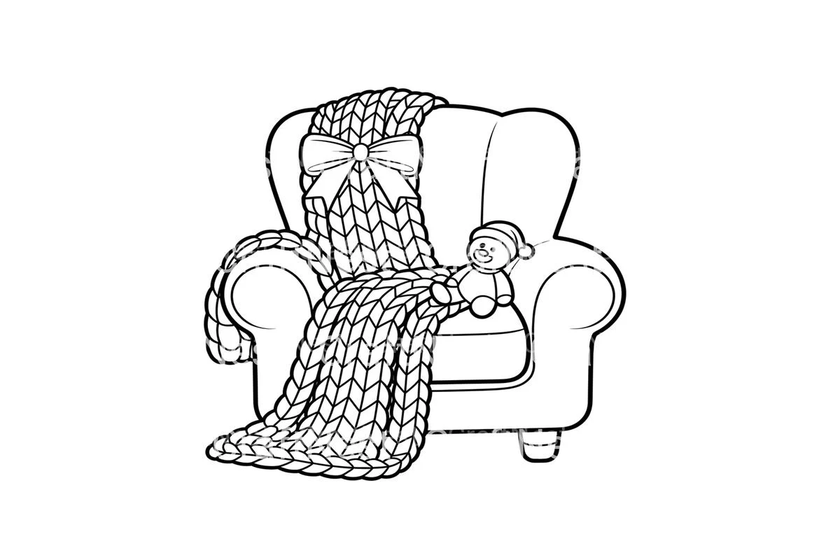 Cozy Armchair Winter Coloring Books - Image 4