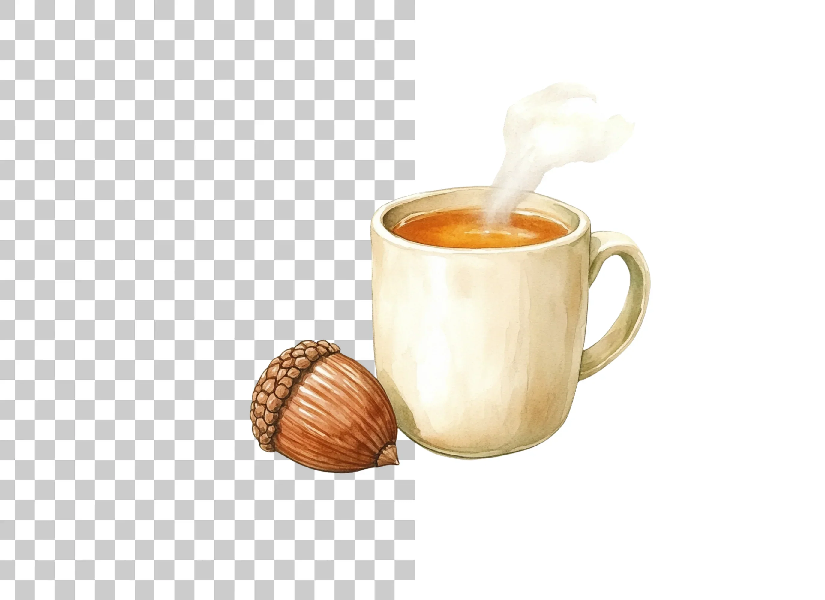 Cozy Autumn Acorn Clipart Bundle - Image 2