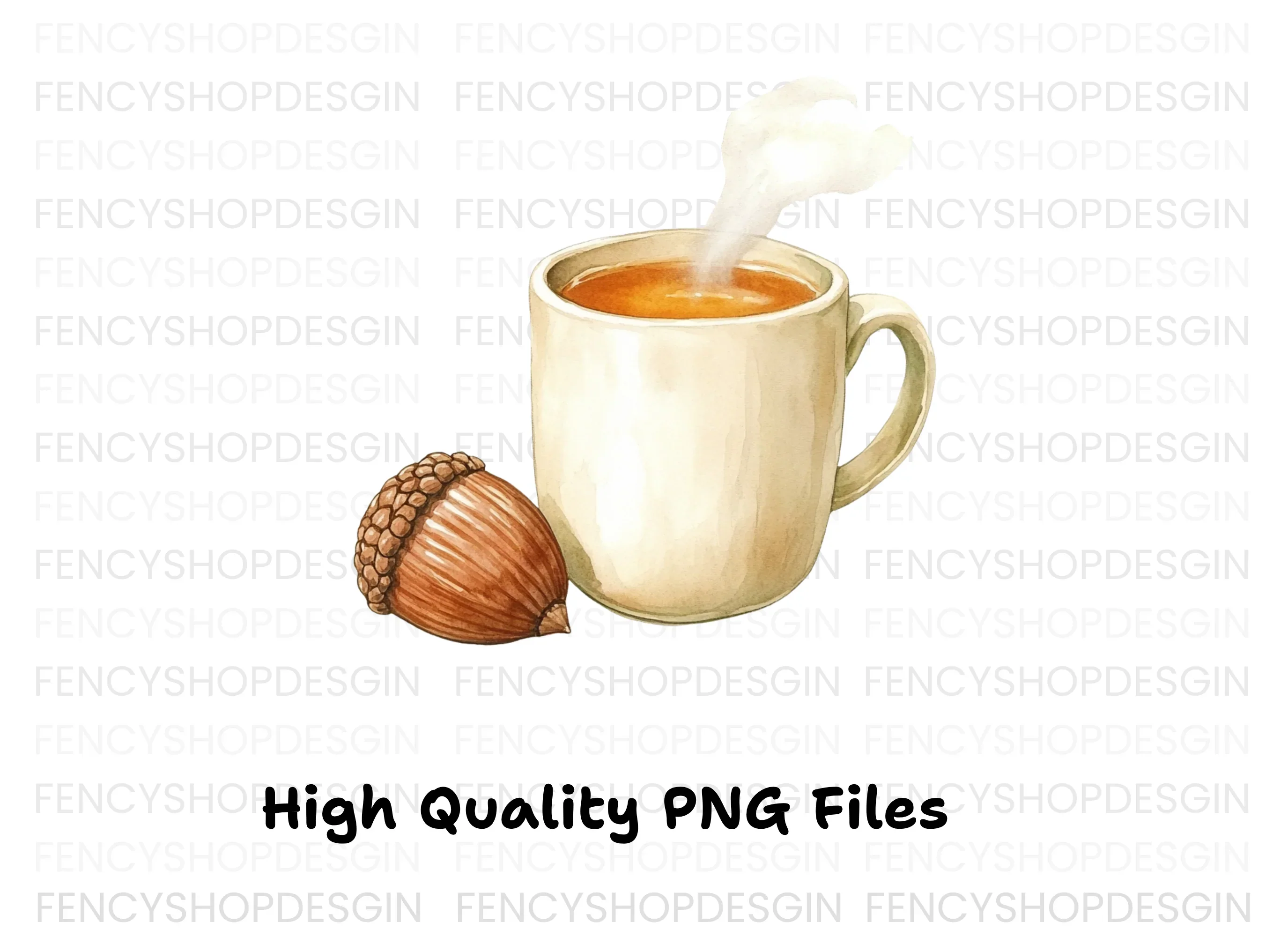 Cozy Autumn Acorn Clipart Bundle - Image 3