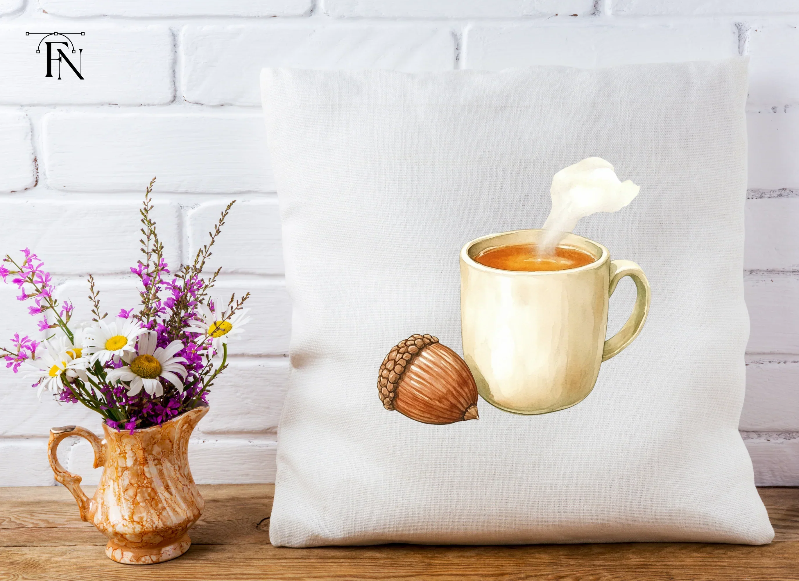 Cozy Autumn Acorn Clipart Bundle - Image 5