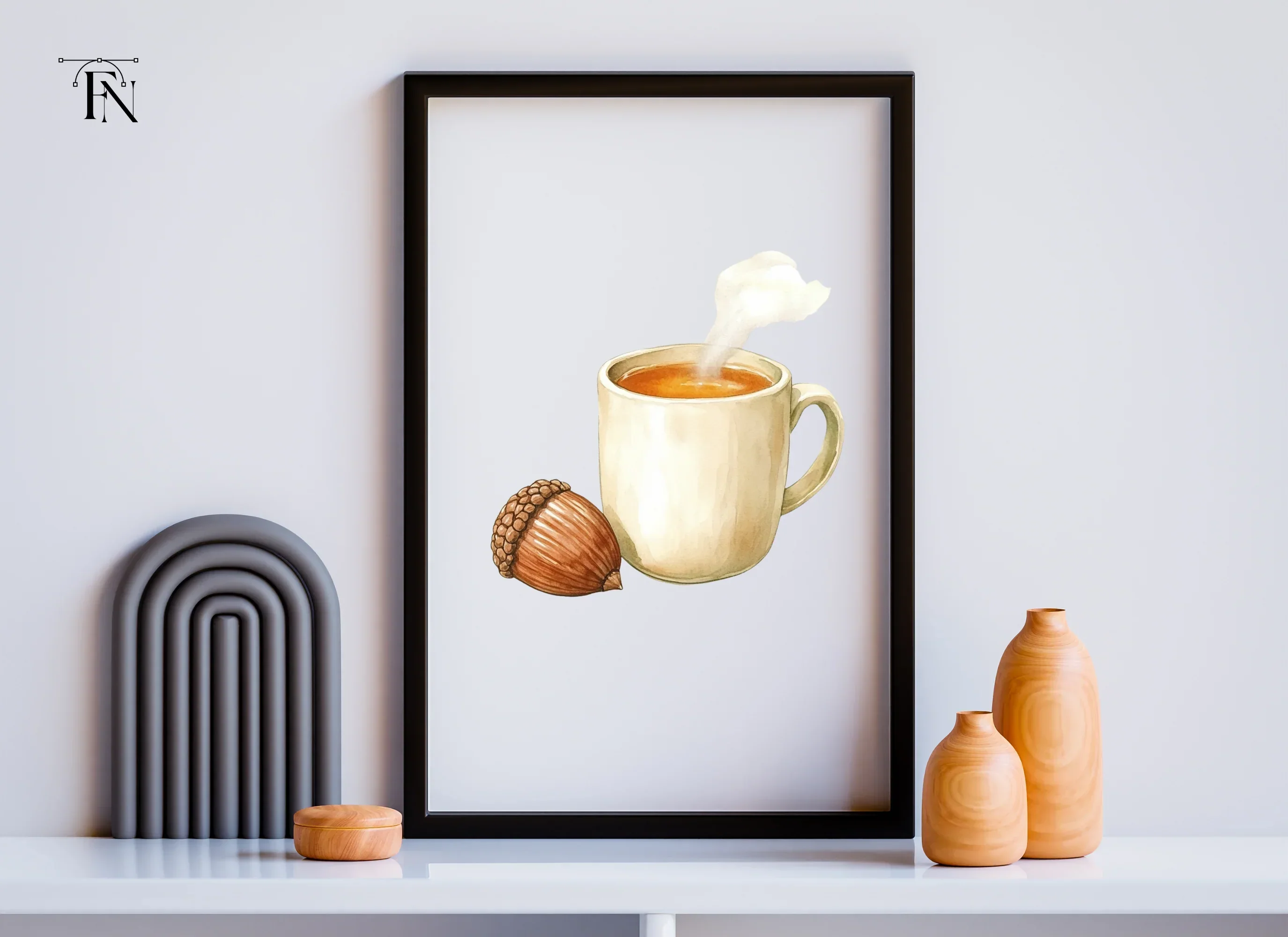 Cozy Autumn Acorn Clipart Bundle - Image 6