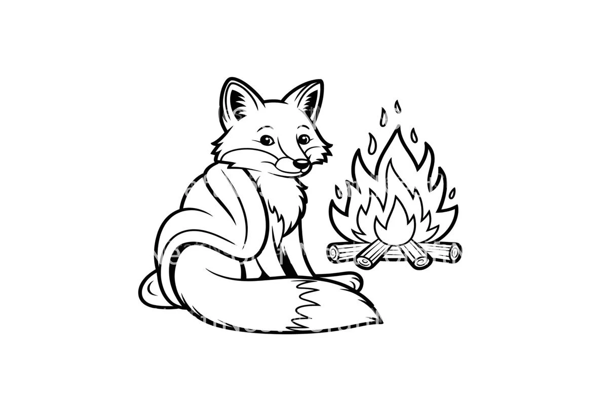 Cozy Autumn Fox Coloring Books - Image 4