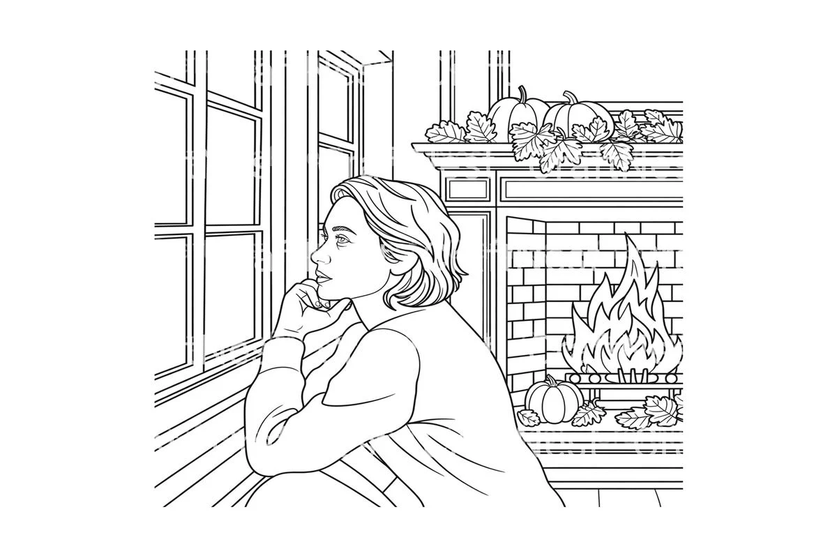 Cozy Autumn Scenes Coloring Books - Image 3