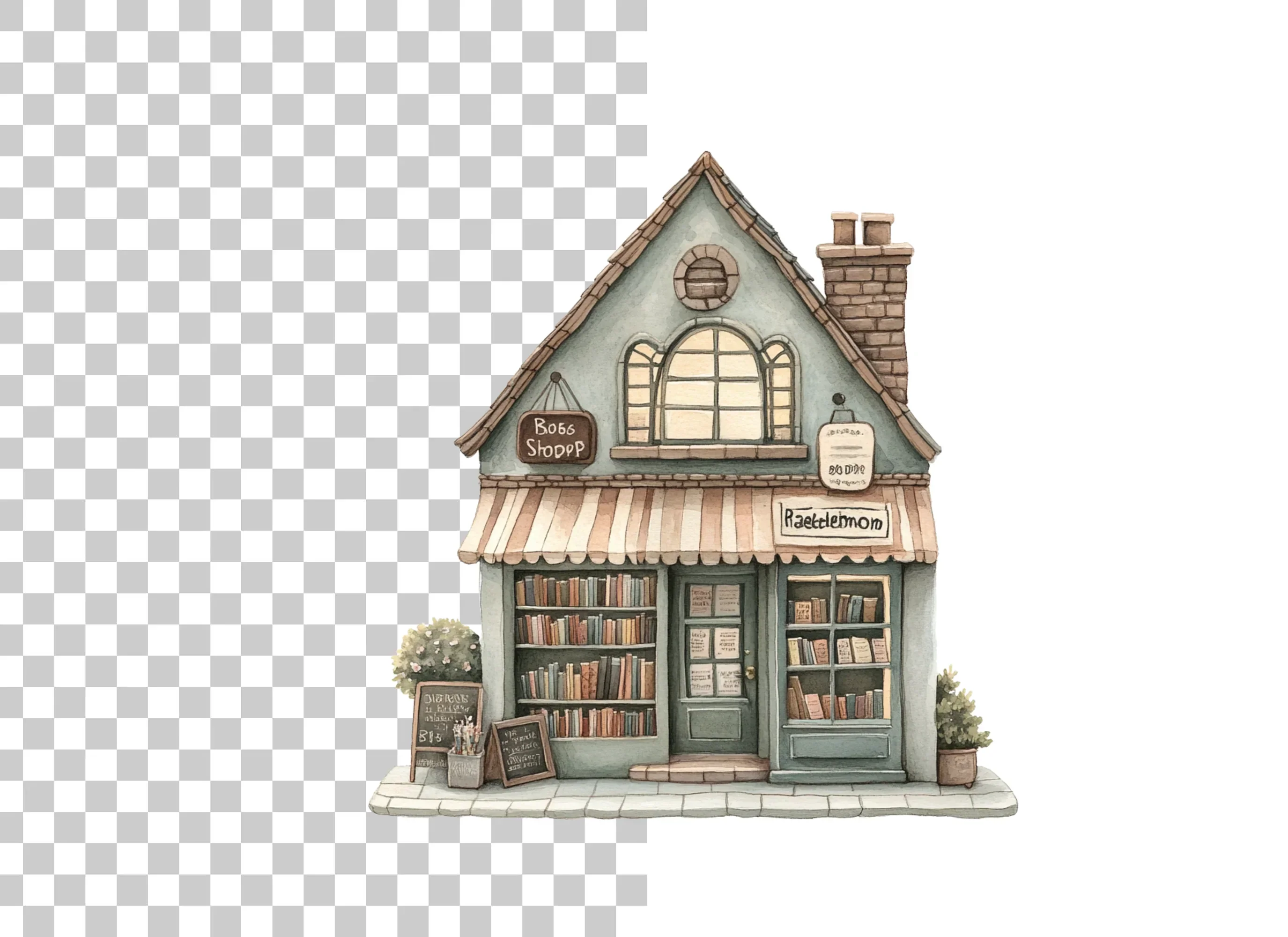 Cozy Bookshop Clipart Bundle - Image 2