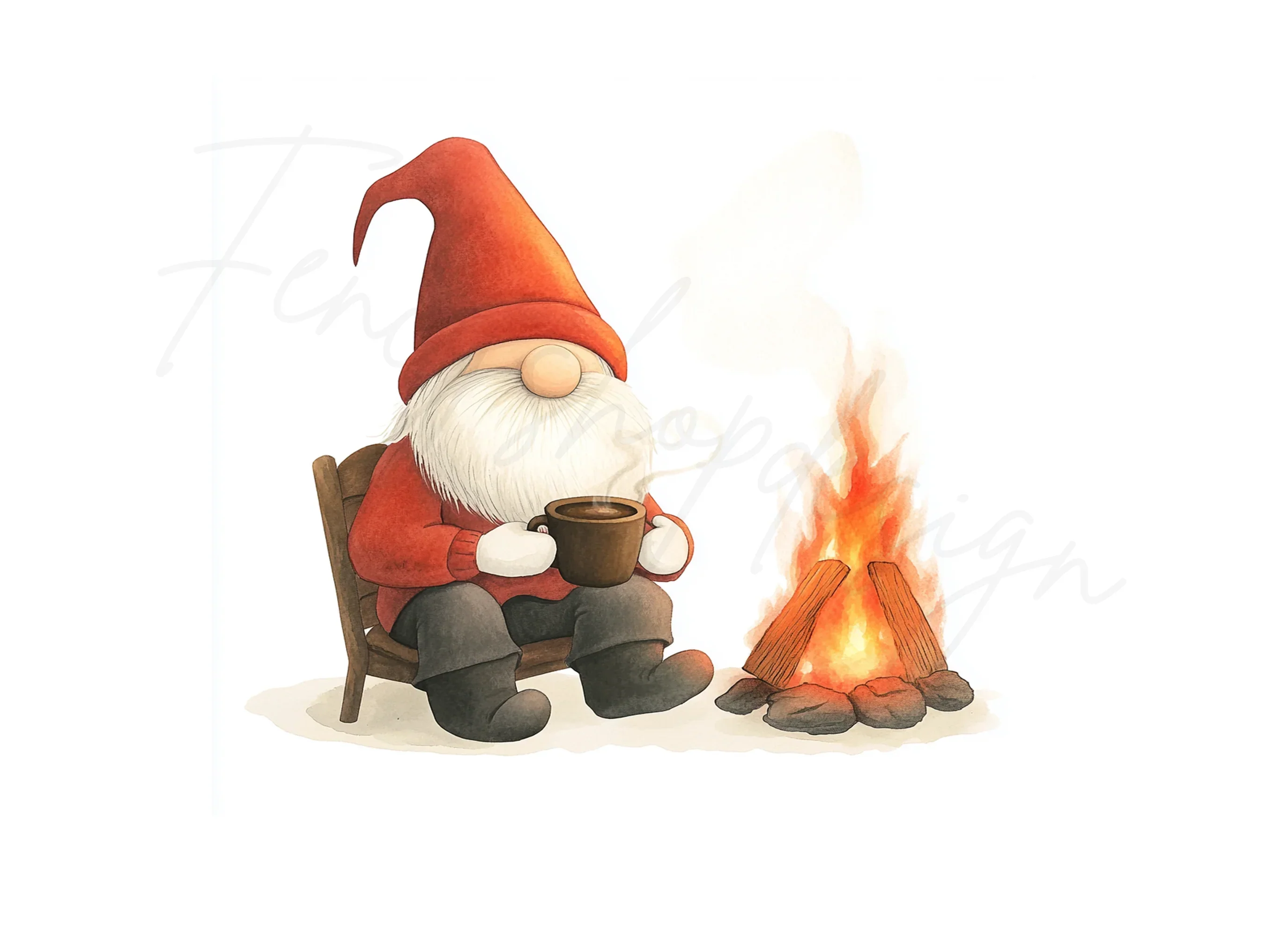 Cozy Campfire Gnomes Clipart Bundle - Image 2