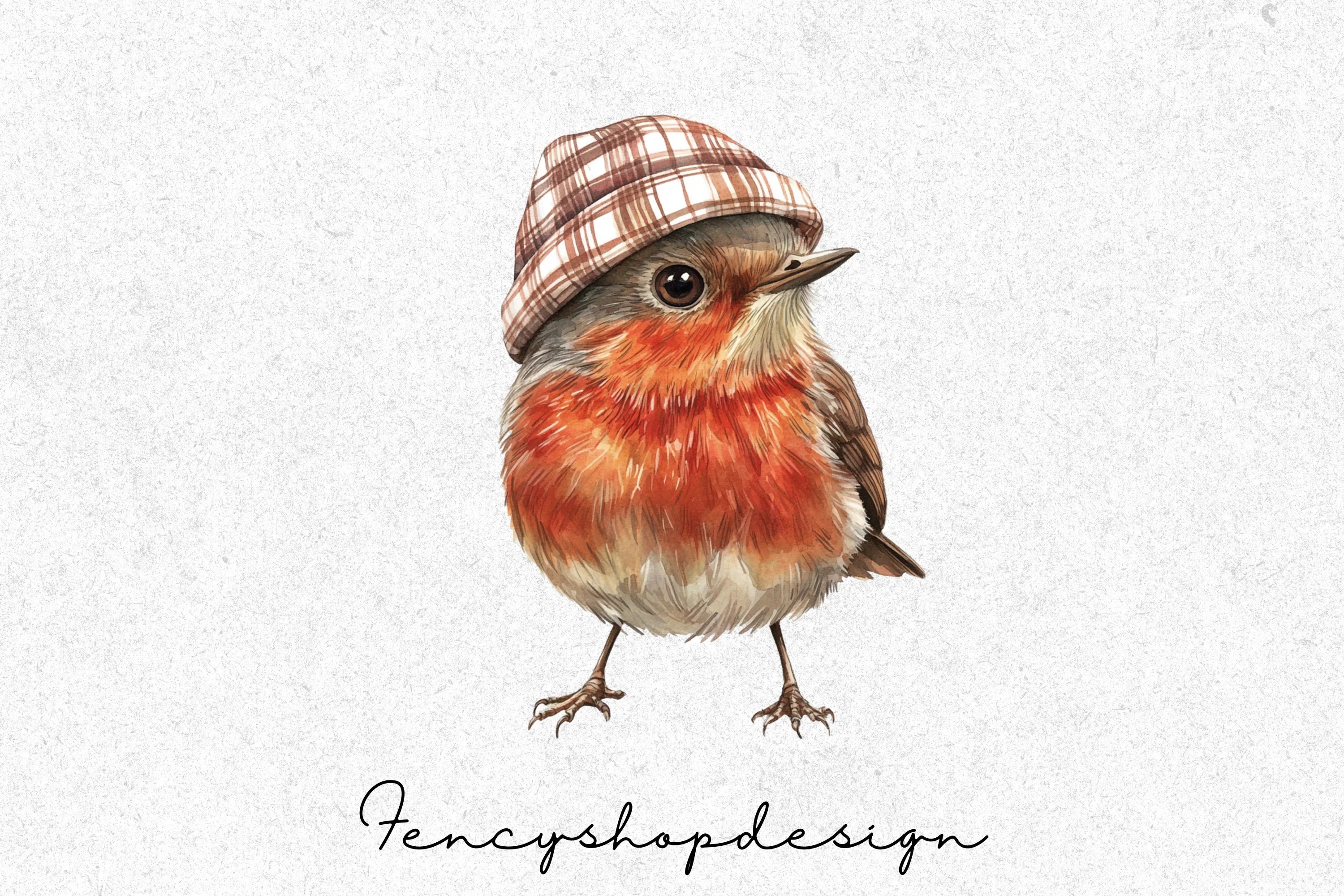 Cozy Christmas Robin Bird Clipart Bundle - Image 7