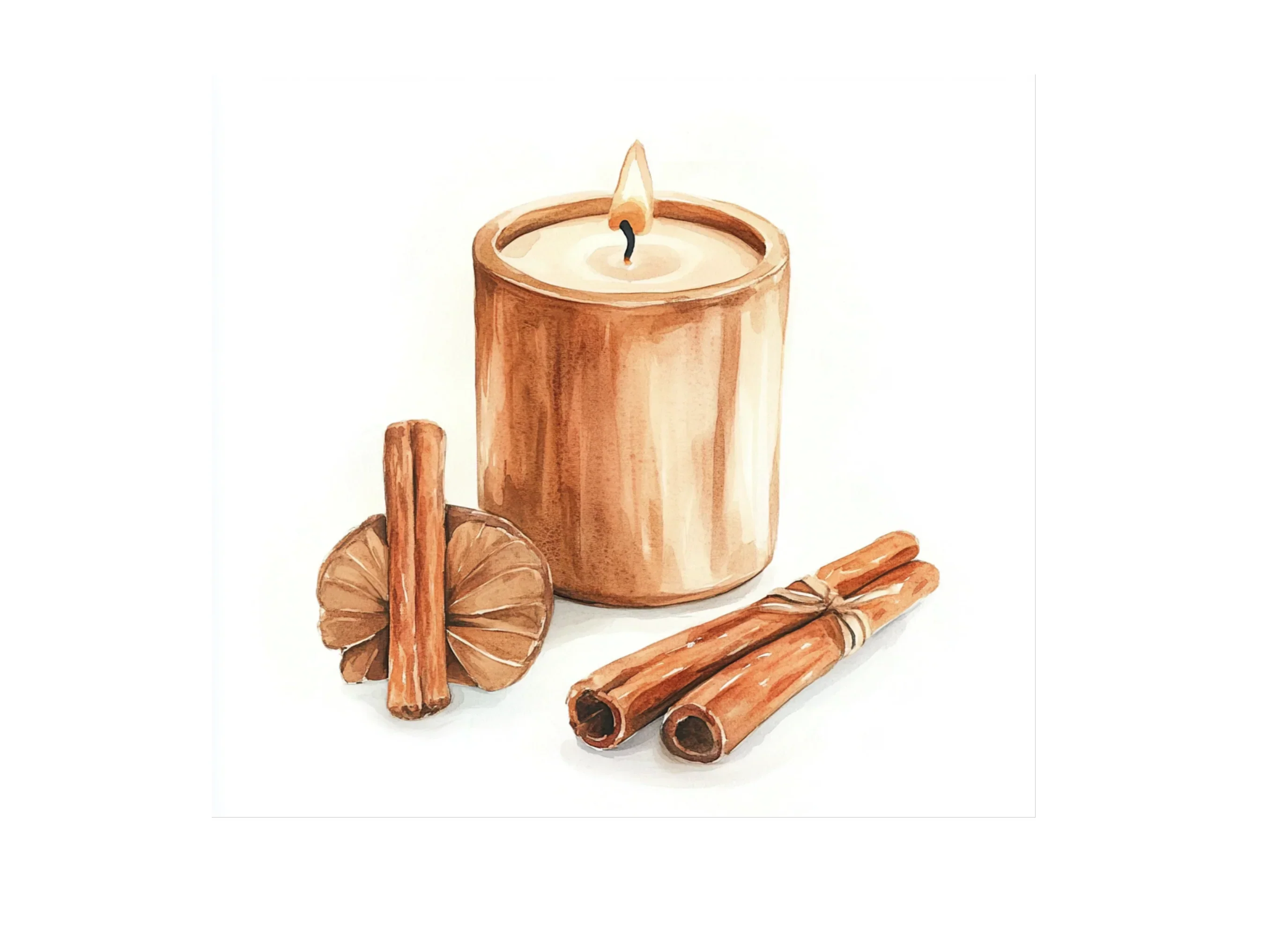 Cozy Cinnamon Candle Clipart Bundle - Image 2