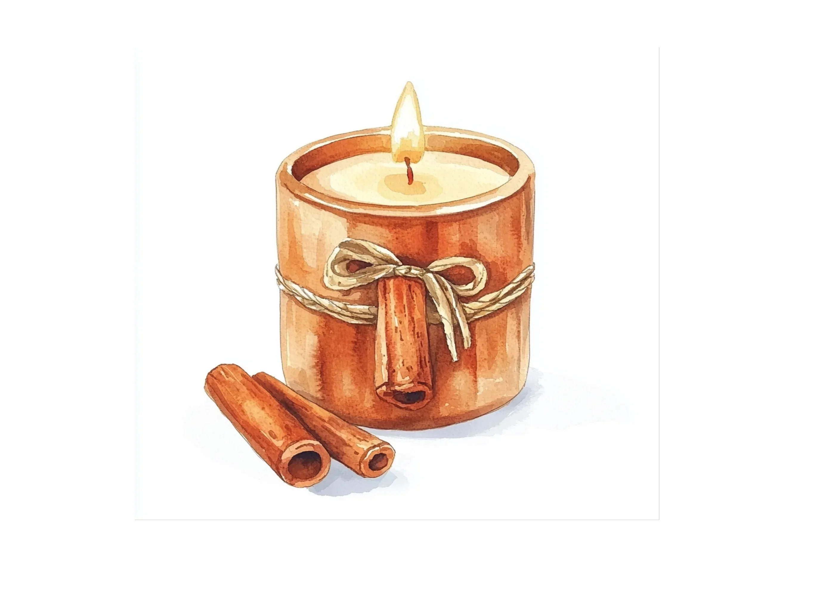 Cozy Cinnamon Candle Clipart Bundle - Image 3