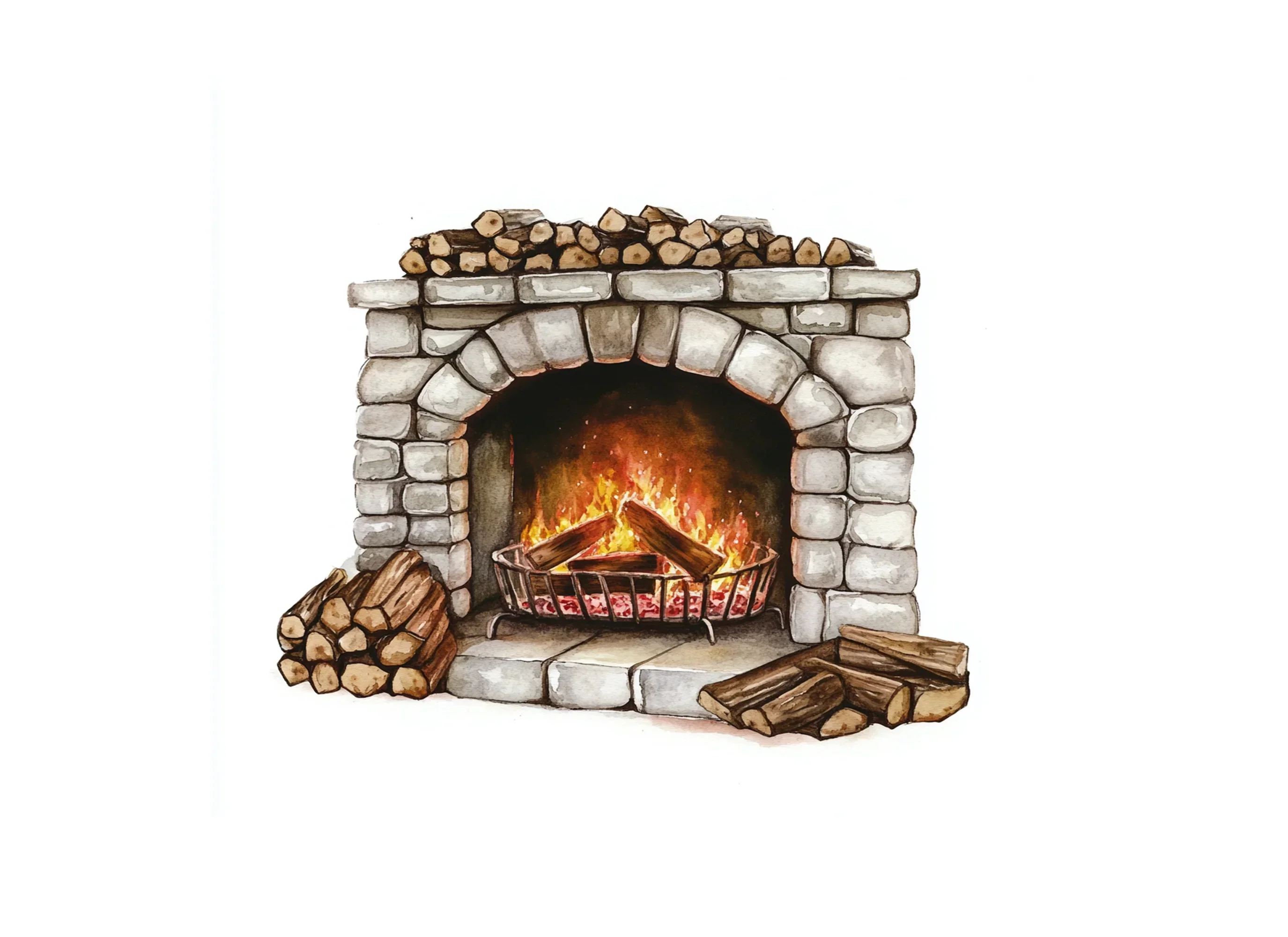 Cozy Fireplace Clipart Bundle - Image 2