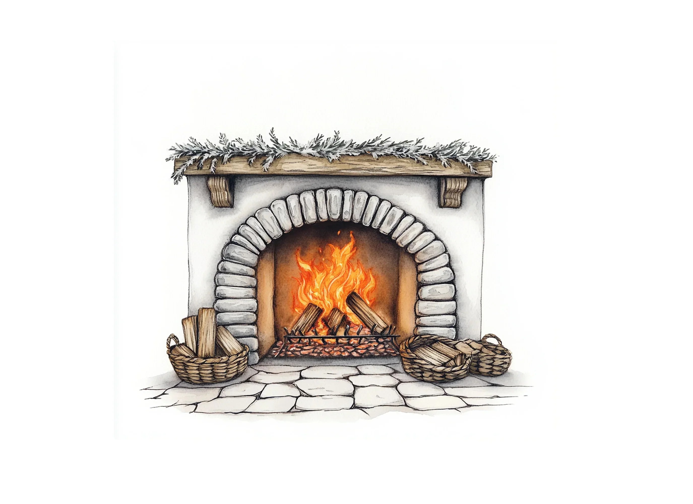 Cozy Fireplace Clipart Bundle - Image 3