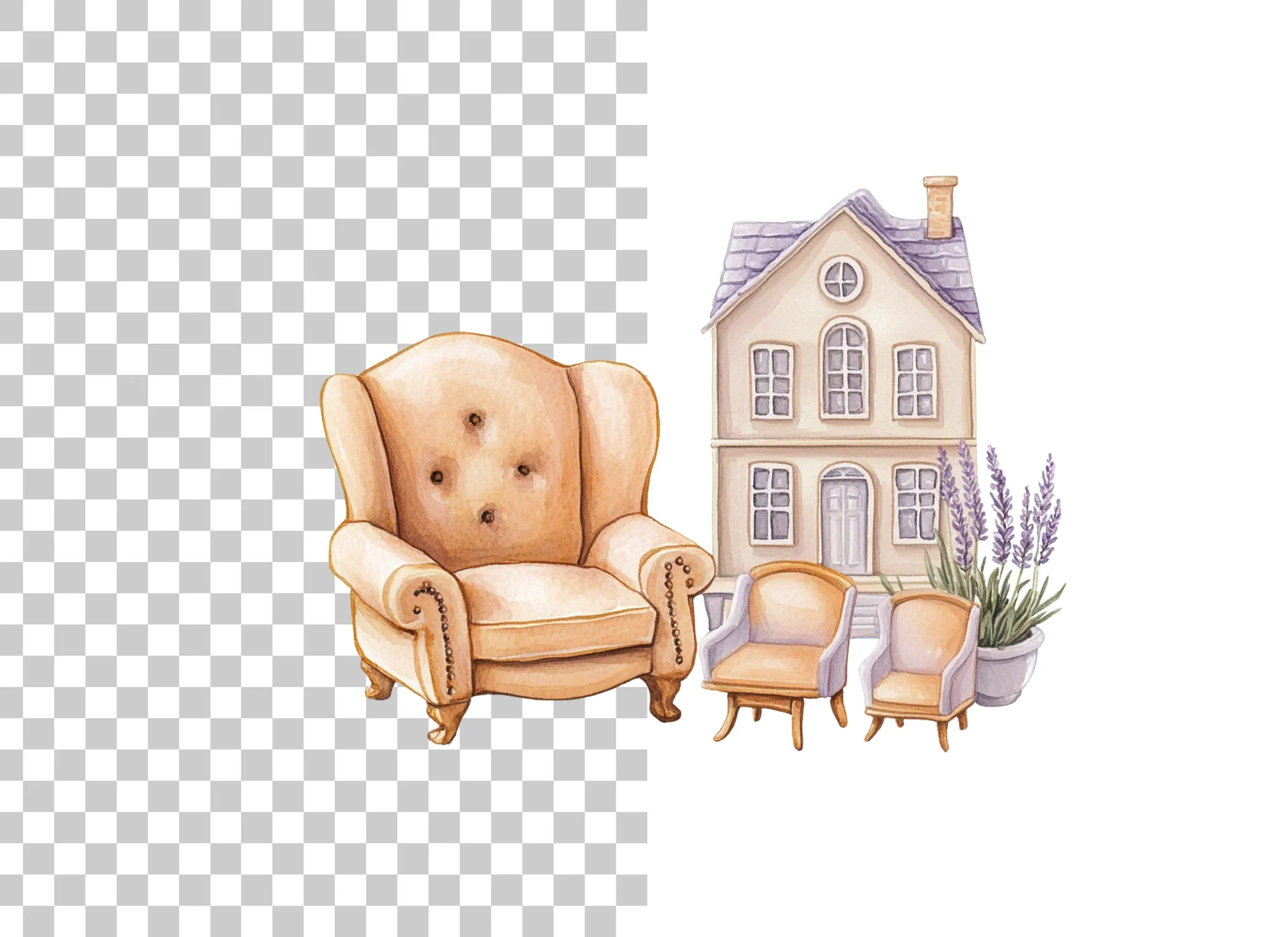 Cozy Home Decor Clipart Bundle - Image 2