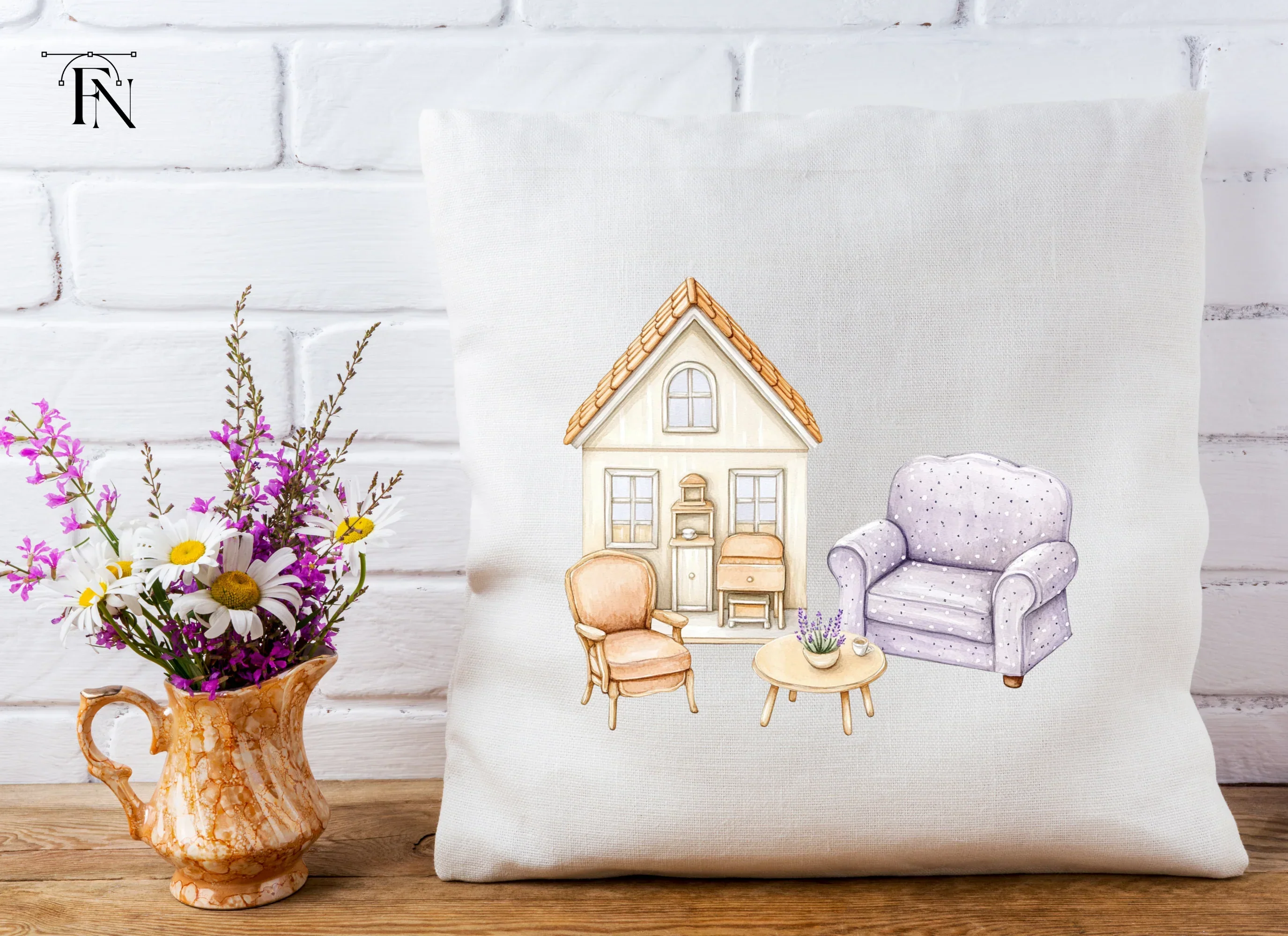 Cozy Home Decor Clipart Bundle - Image 5
